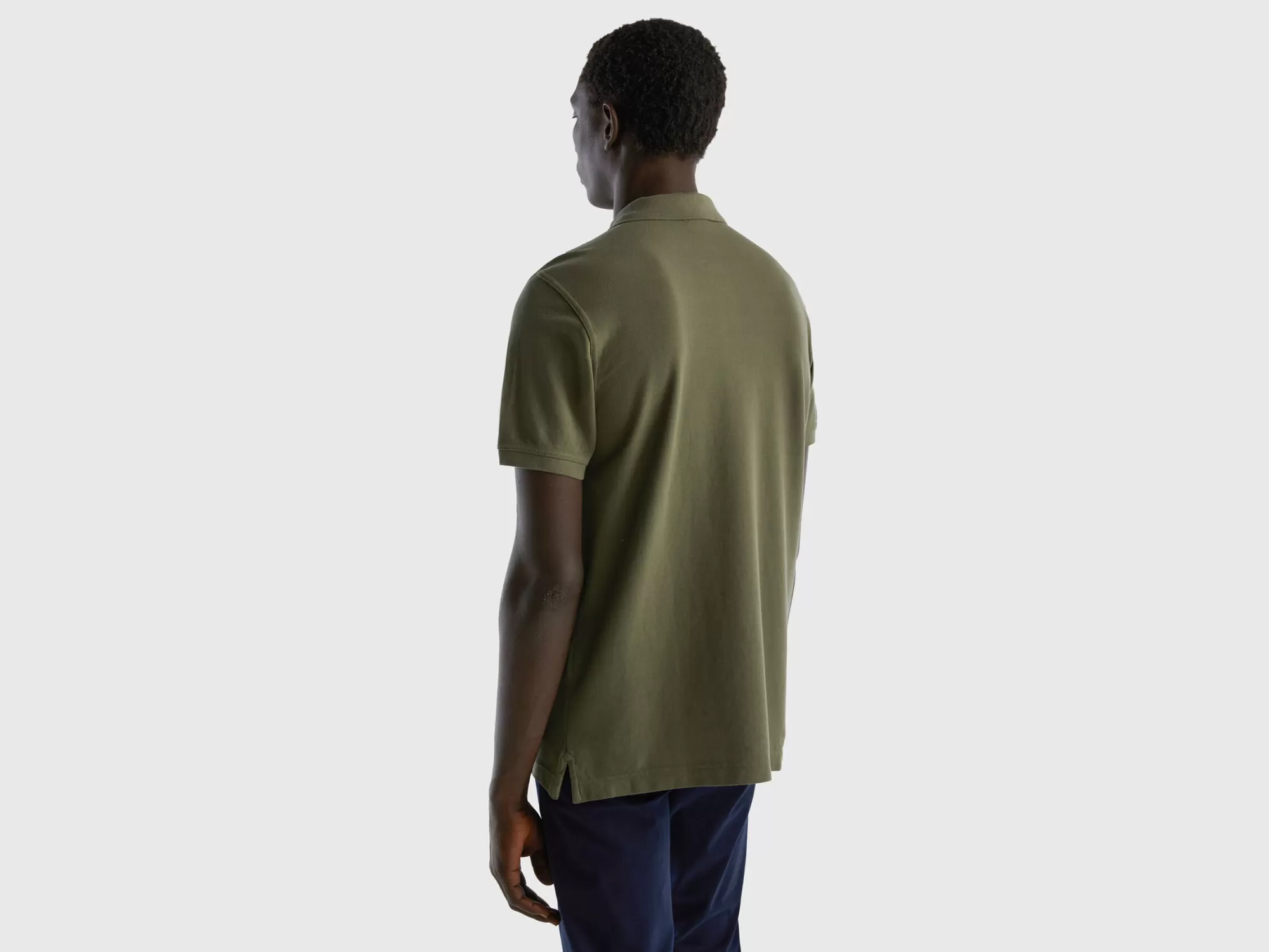 Benetton Polo Verde Regular Fit-Hombre Polos