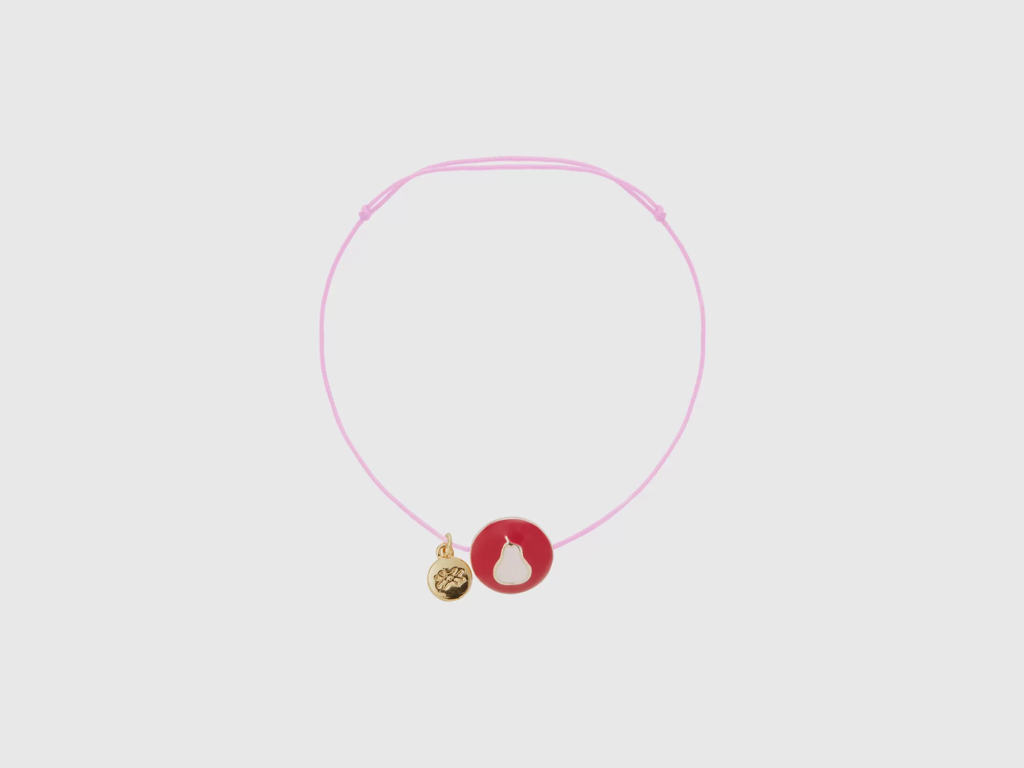 Benetton Pulsera Roja Con Colgante De Pera-Mujer Bisutería