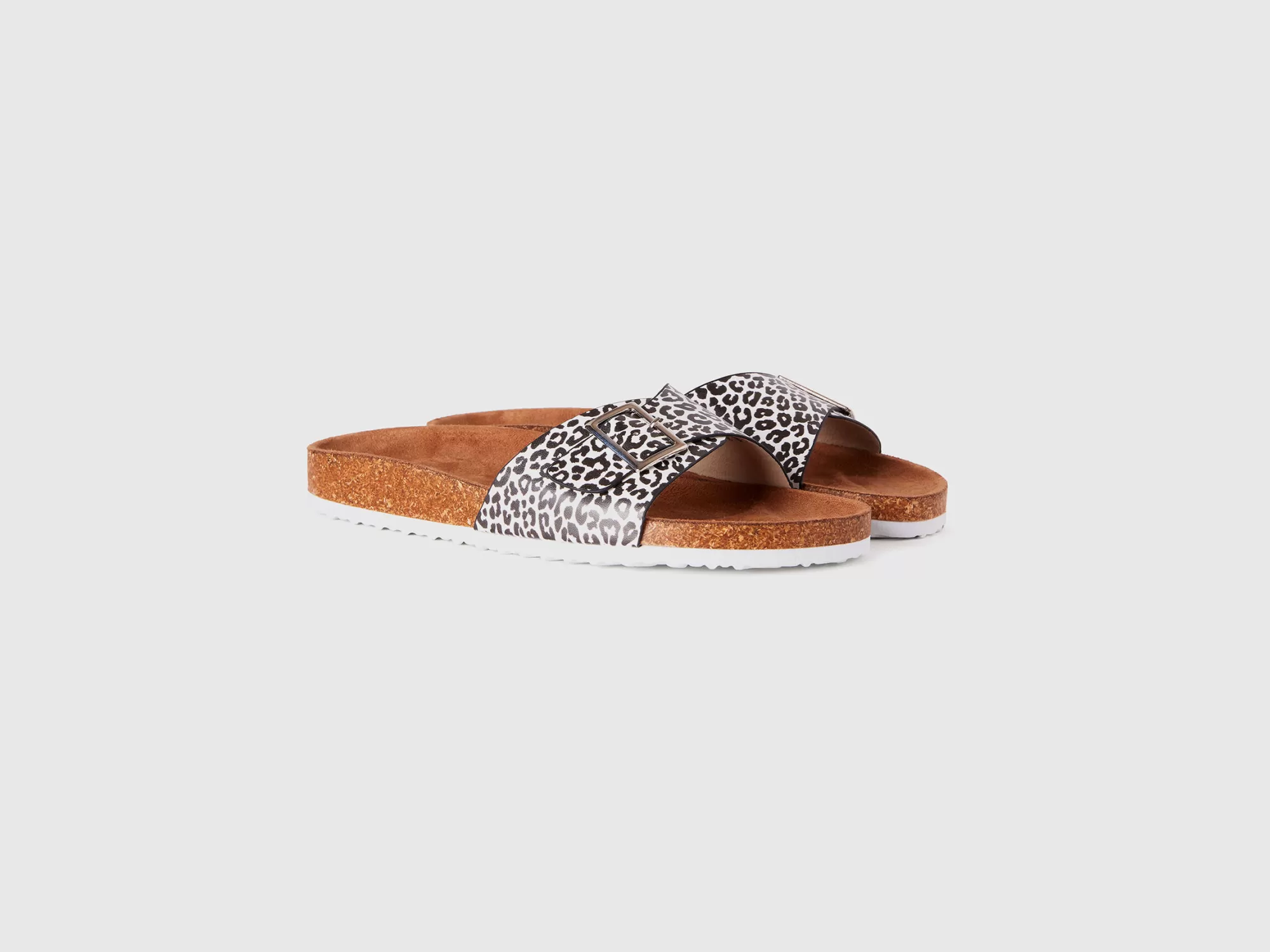 Benetton Sandalias Con Animal Print-Mujer Loungewear