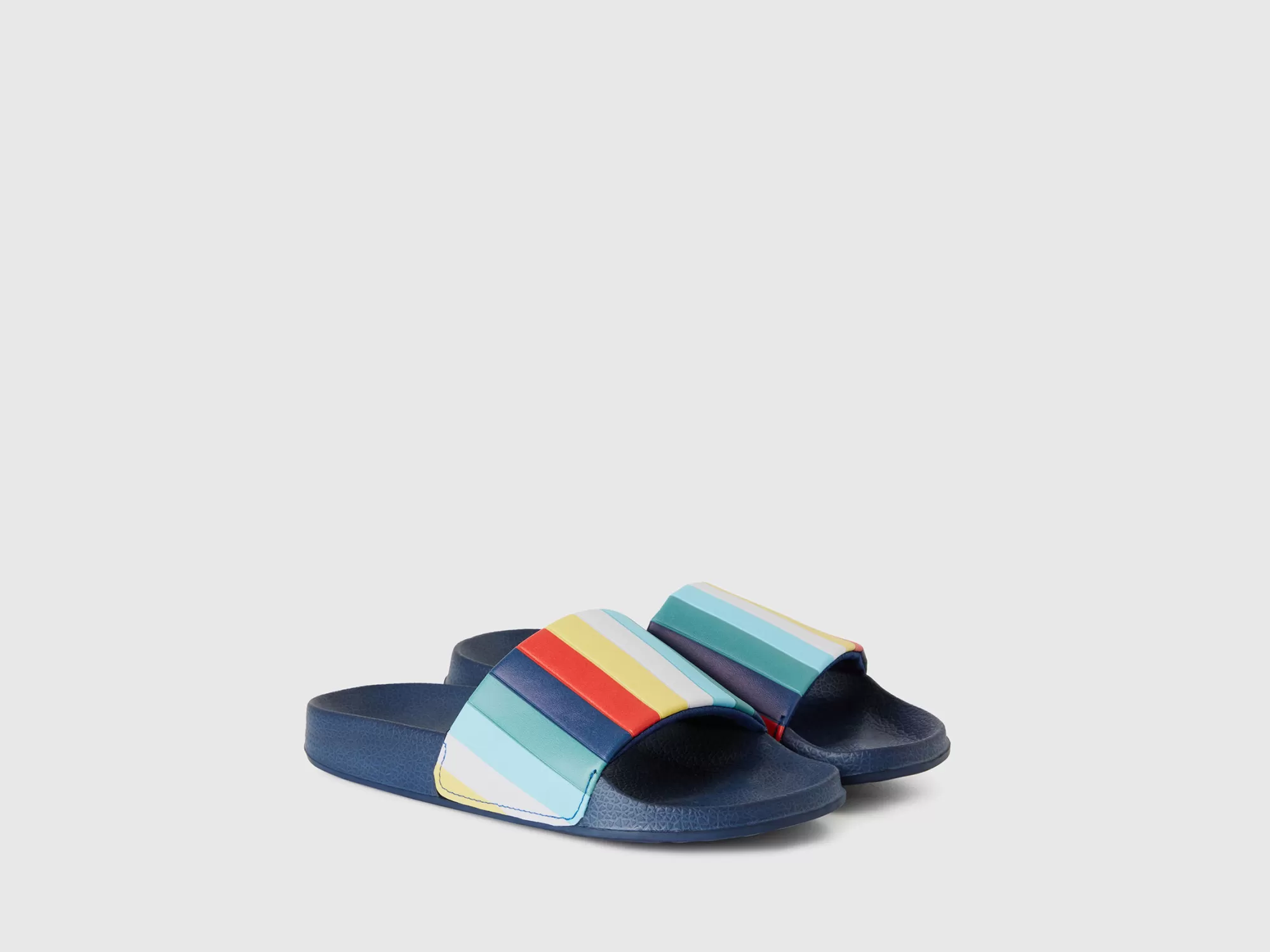 Benetton Sandalias De Rayas Multicolores-Niños Banadores Y Ropa De Playa