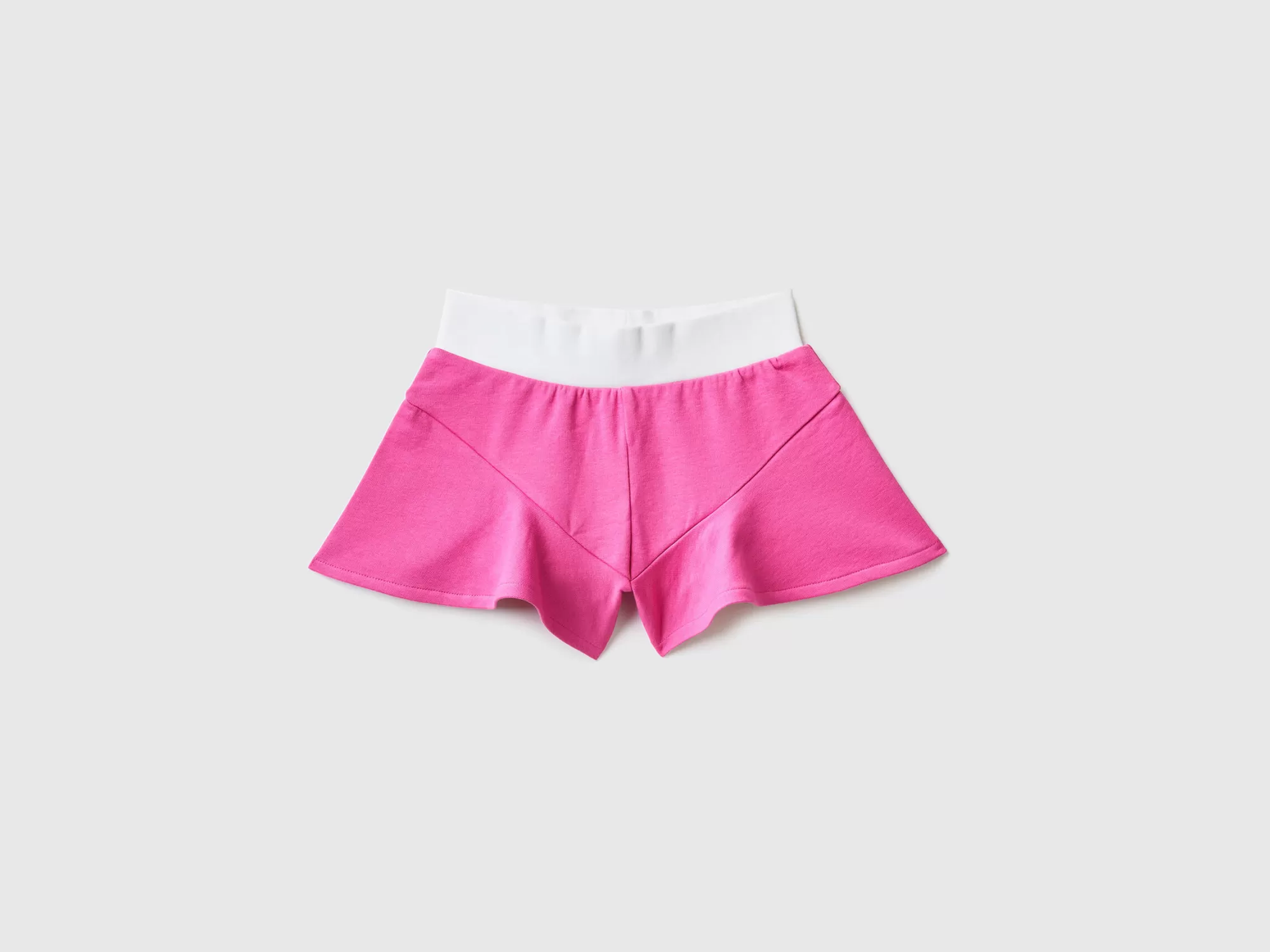 Benetton Shorts De Pernera Amplia De Algodón Elastico-Niños Pantalones Y Vaqueros