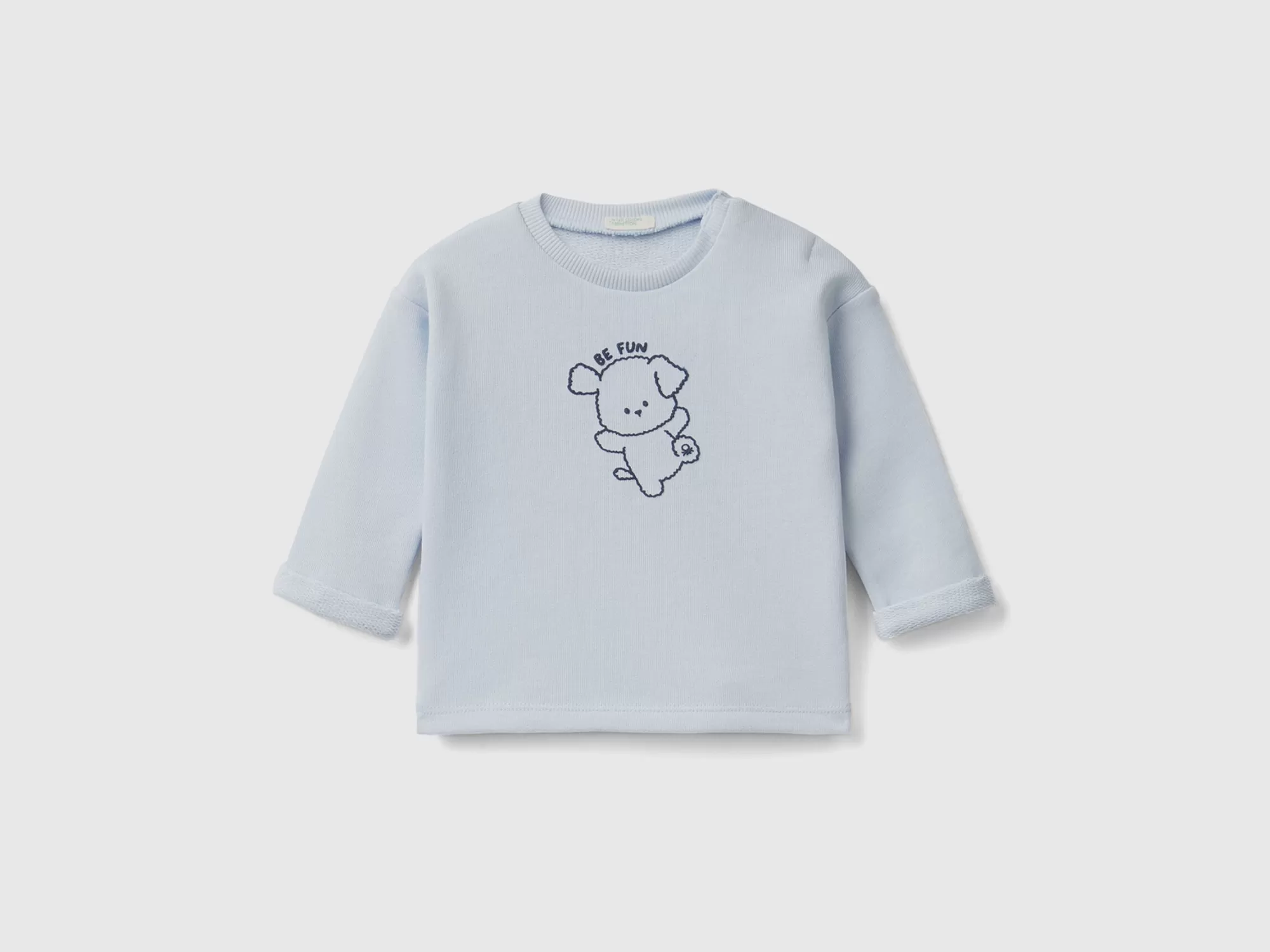 Benetton Suave Sudadera De Algodón Organico Con Estampado-Niños Vestidos De Algodón Organico