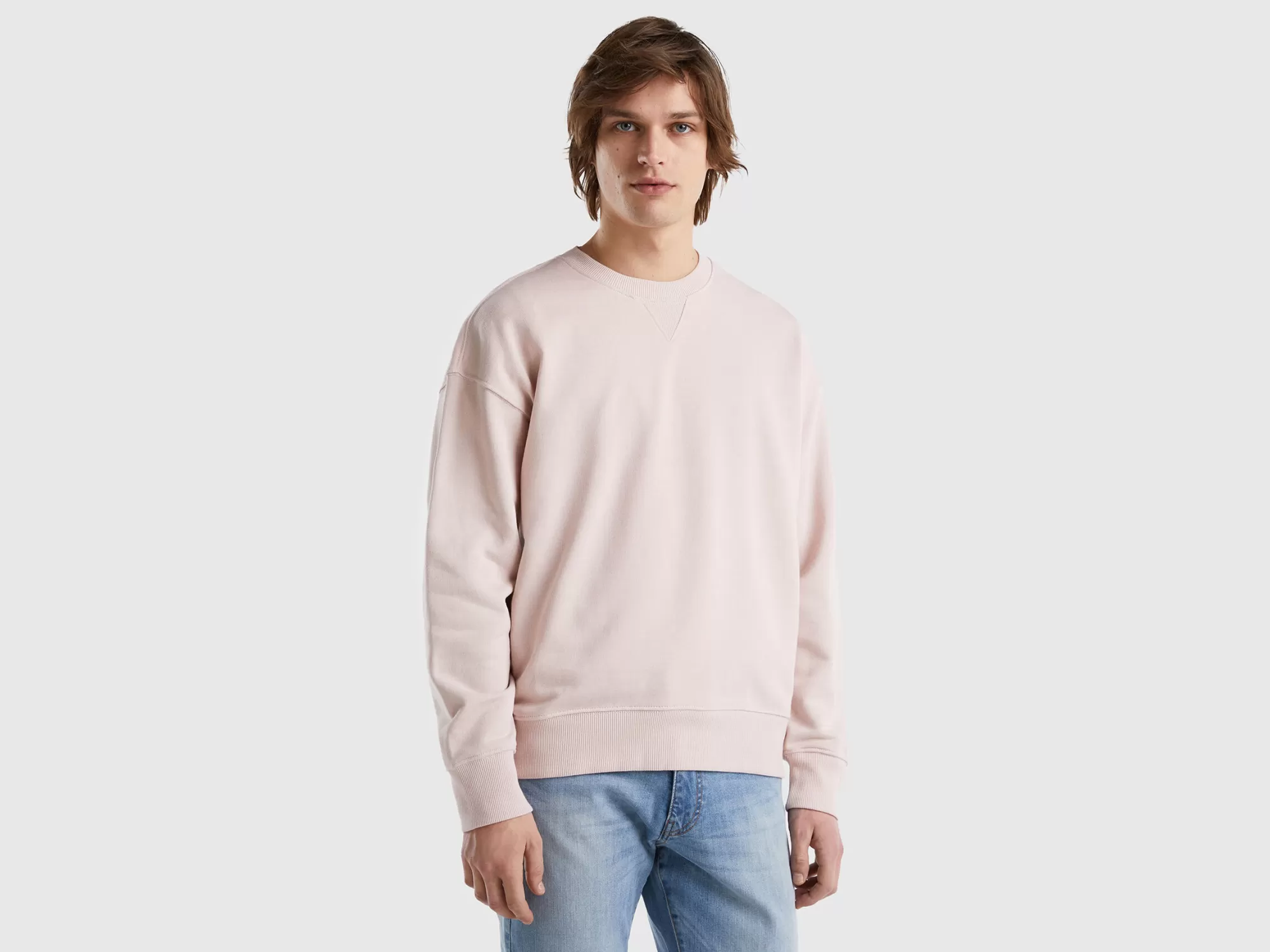 Benetton Sudadera Cerrada De 100 % Algodón-Hombre Sudaderas