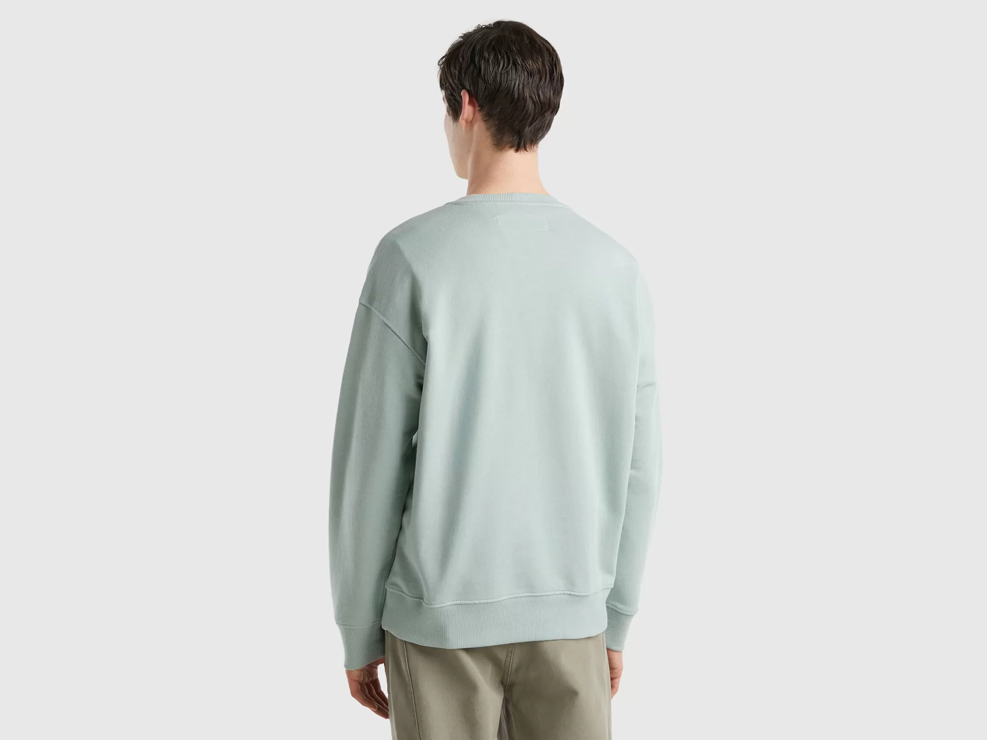 Benetton Sudadera Cerrada De 100 % Algodón-Hombre Sudaderas