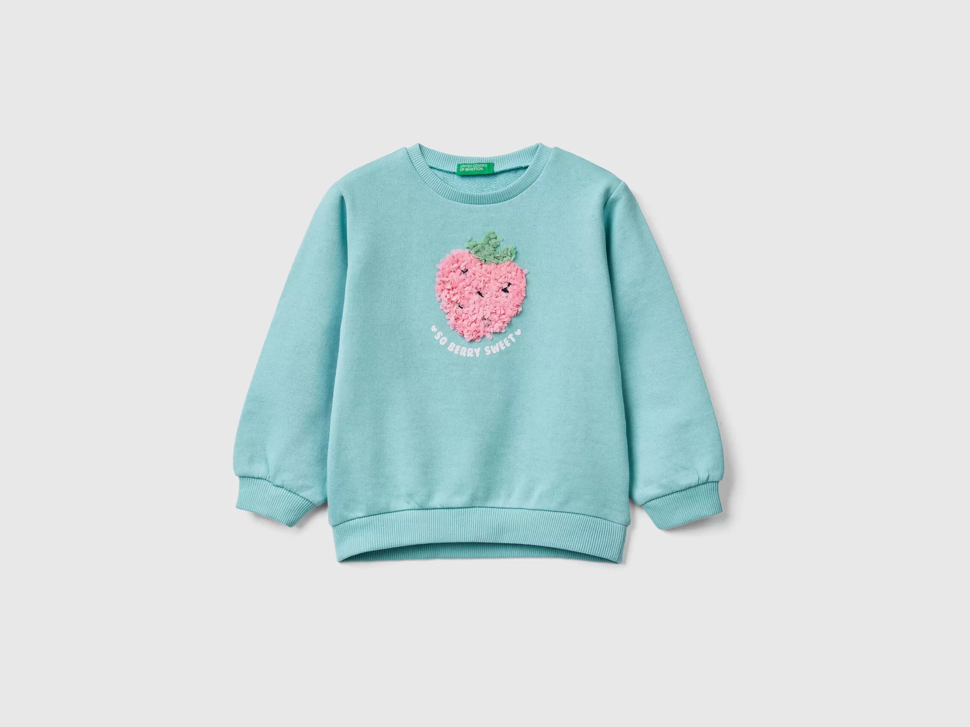 Benetton Sudadera Con Aplicacion De Efecto Petalos-Niños Sudaderas Y Chandales