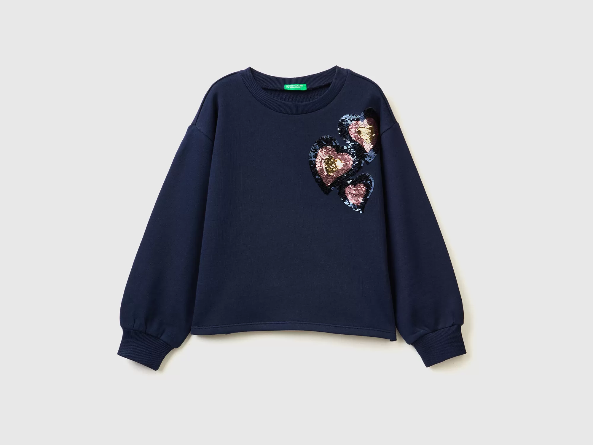 Benetton Sudadera Con Lentejuelas Reversibles-Niños Sudaderas Y Chandales