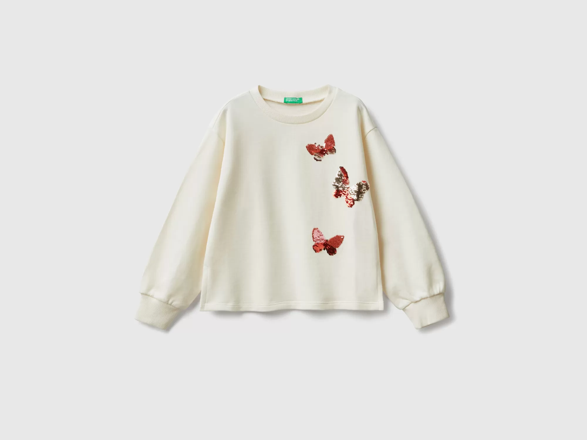 Benetton Sudadera Con Lentejuelas Reversibles-Niños Sudaderas Y Chandales