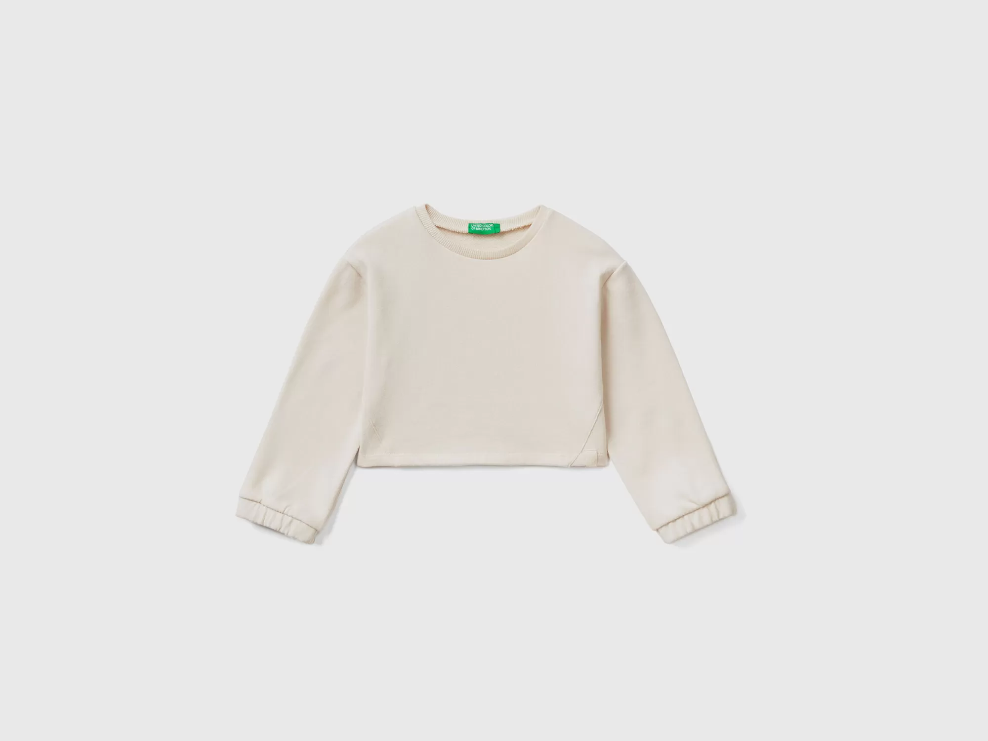 Benetton Sudadera Cropped De Tejido Reciclado-Niños Sudaderas Y Chandales