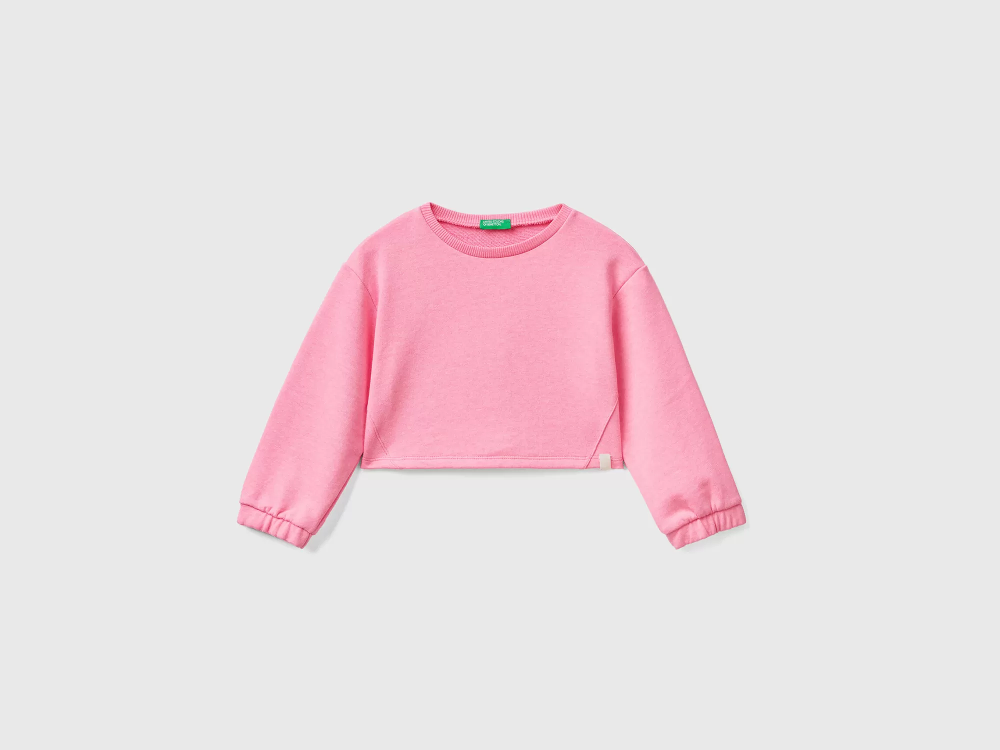 Benetton Sudadera Cropped De Tejido Reciclado-Niños Sudaderas Y Chandales