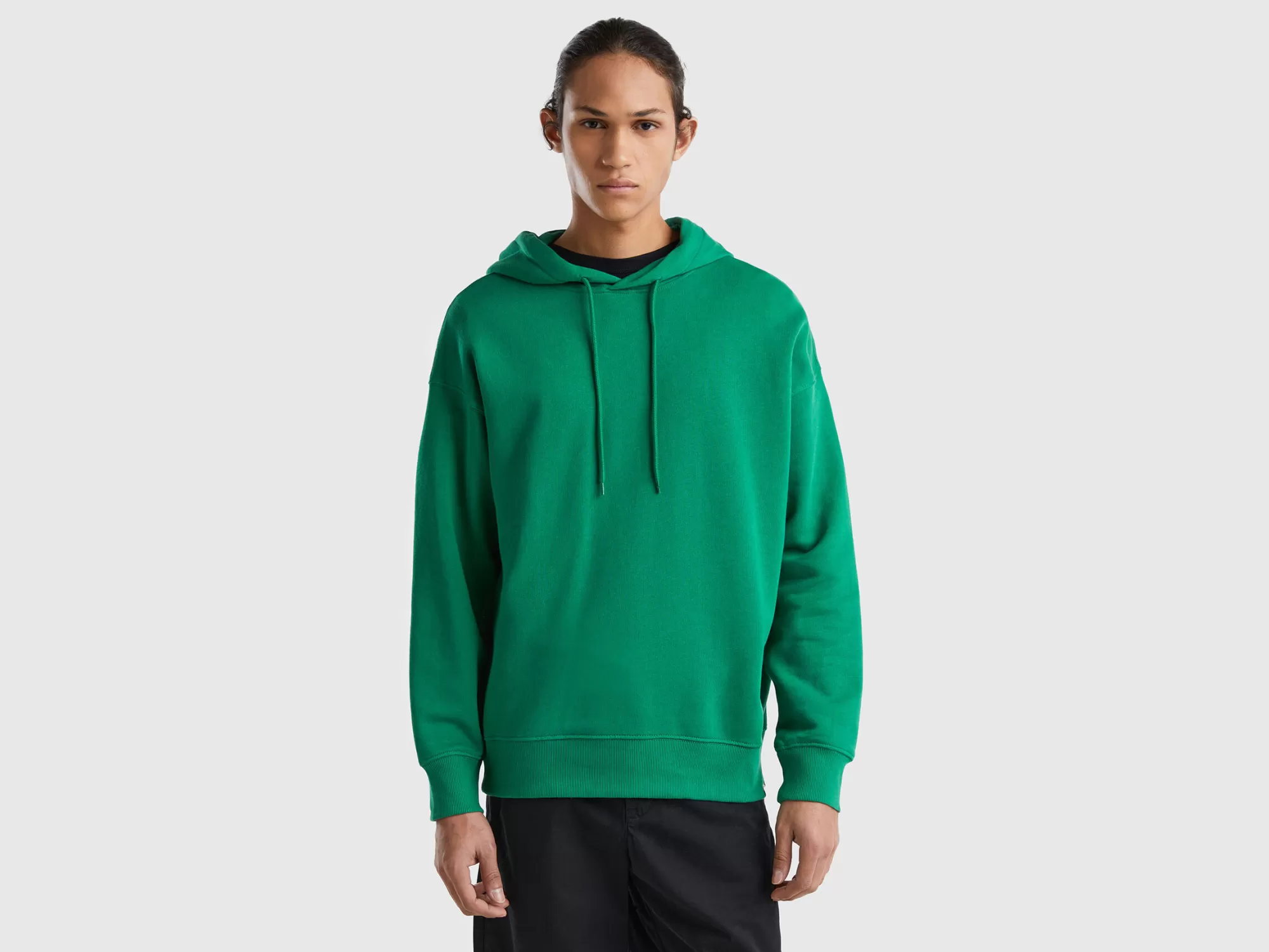 Benetton Sudadera De 100 % Algodón Con Capucha-Hombre Sudaderas