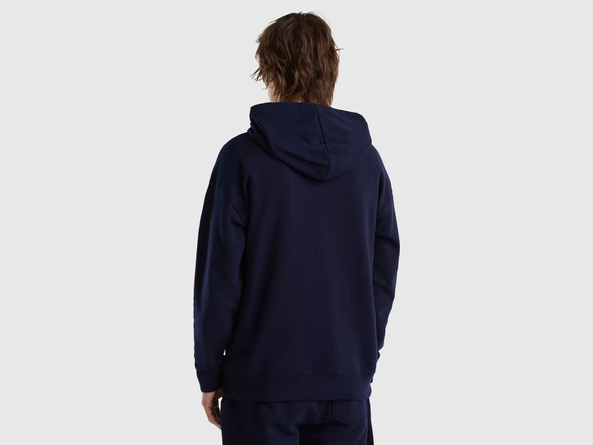 Benetton Sudadera De 100 % Algodón Con Capucha-Hombre Sudaderas