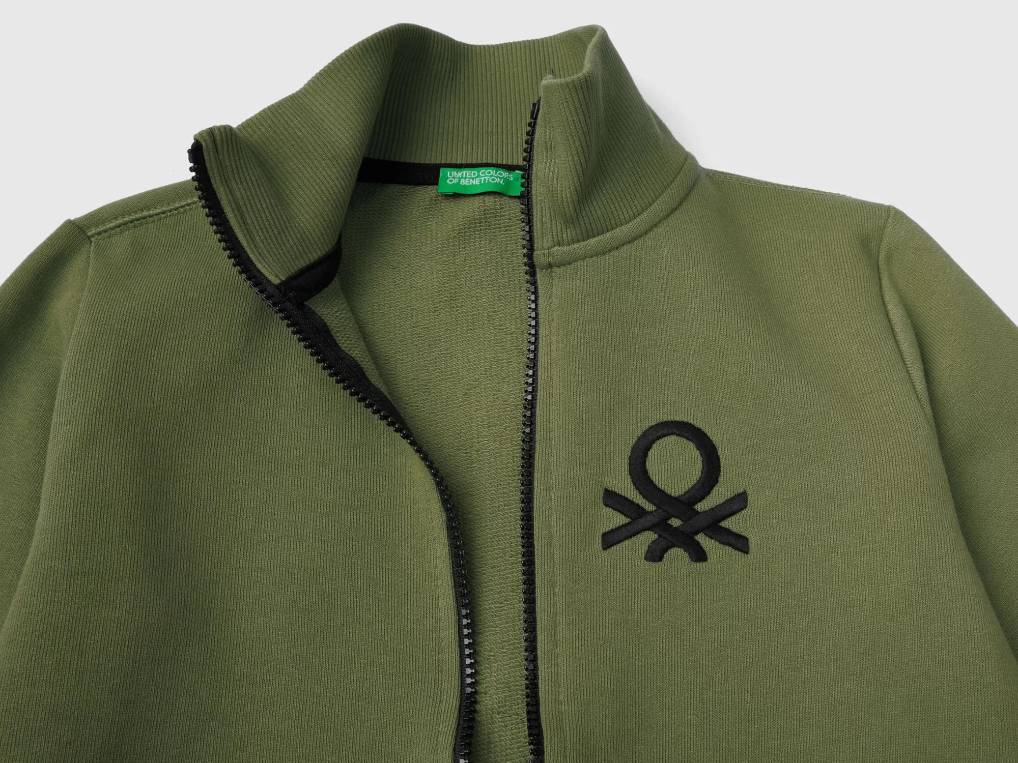 Benetton Sudadera De 100 % Algodón Con Cremallera-Niños Sudaderas Y Chandales