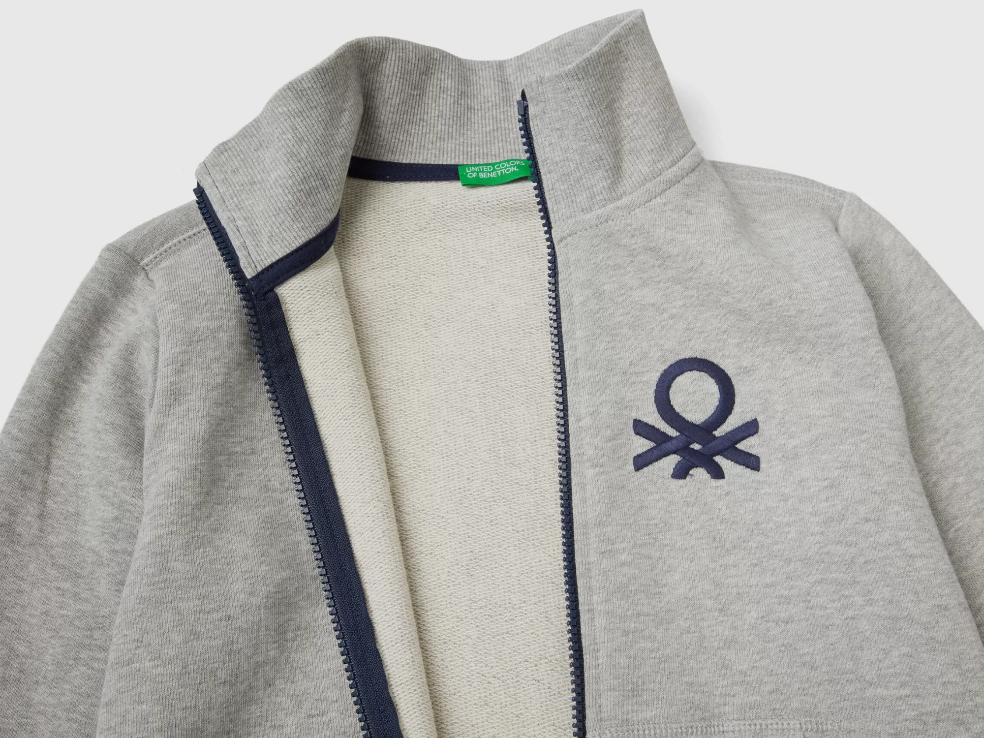 Benetton Sudadera De 100 % Algodón Con Cremallera-Niños Sudaderas Y Chandales