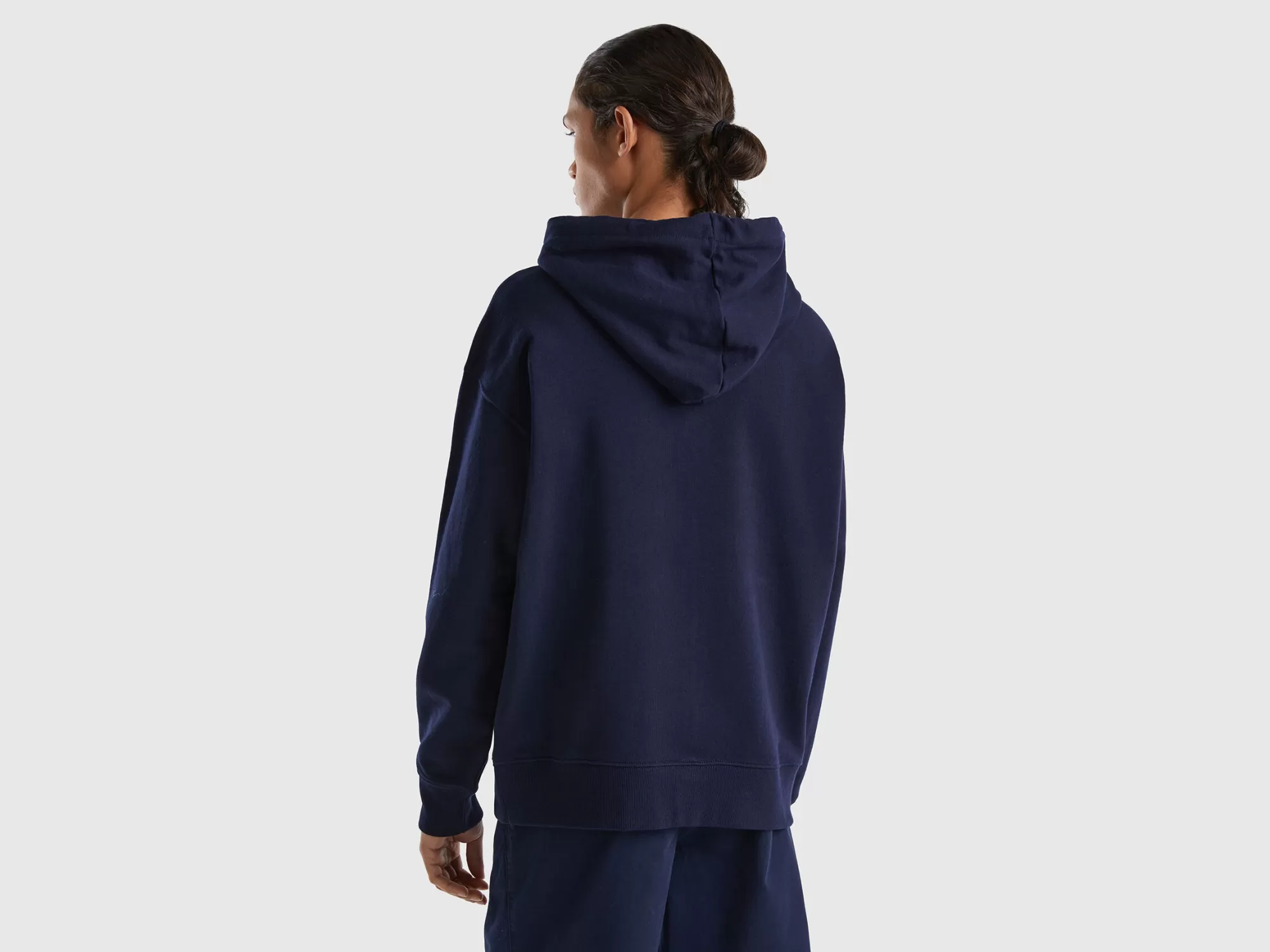 Benetton Sudadera De Algodón Con Cremallera Y Capucha-Hombre Sudaderas