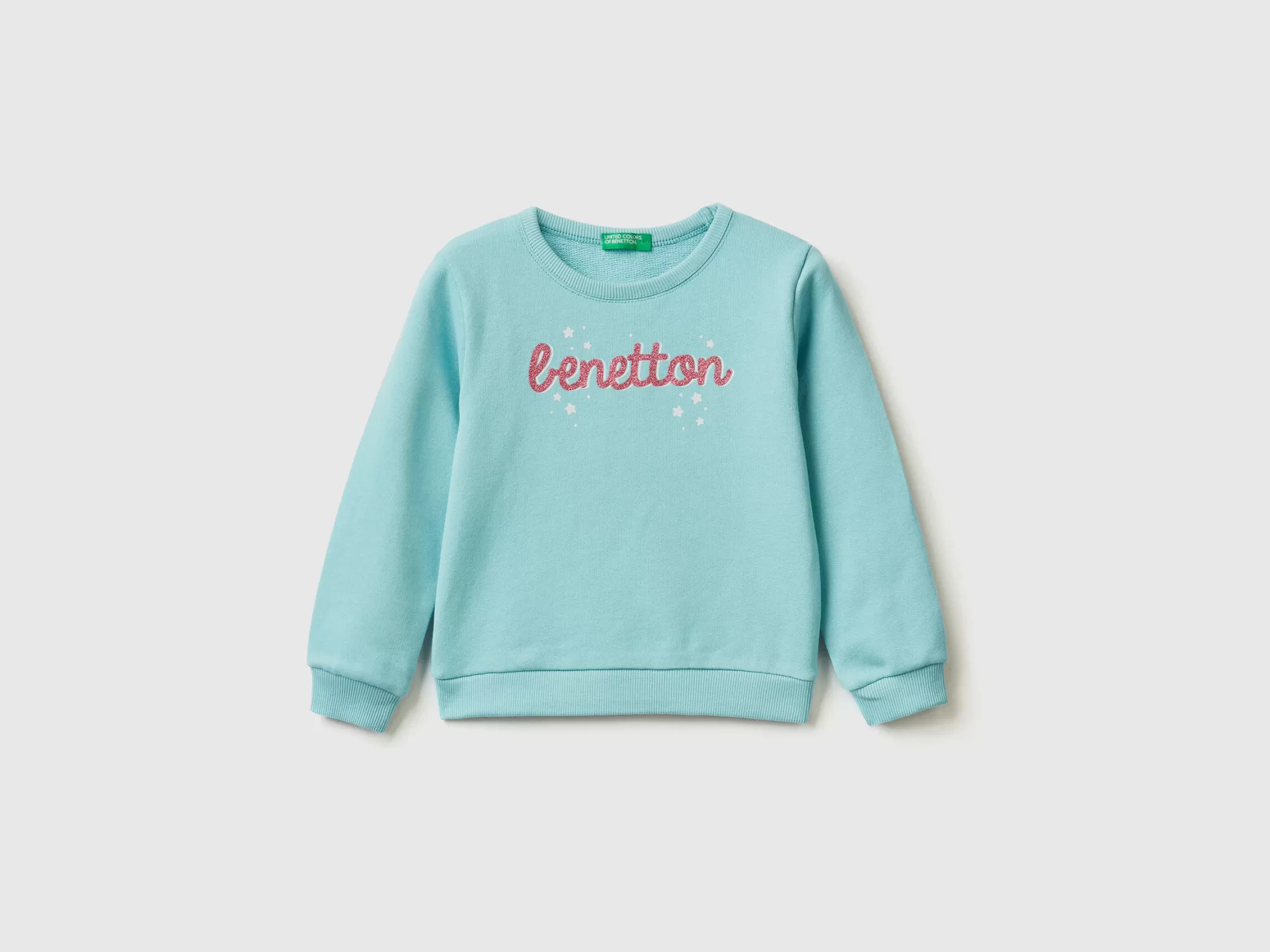 Benetton Sudadera De Algodón Organico Con Estampado De Glitter-Niños Sudaderas Y Chandales