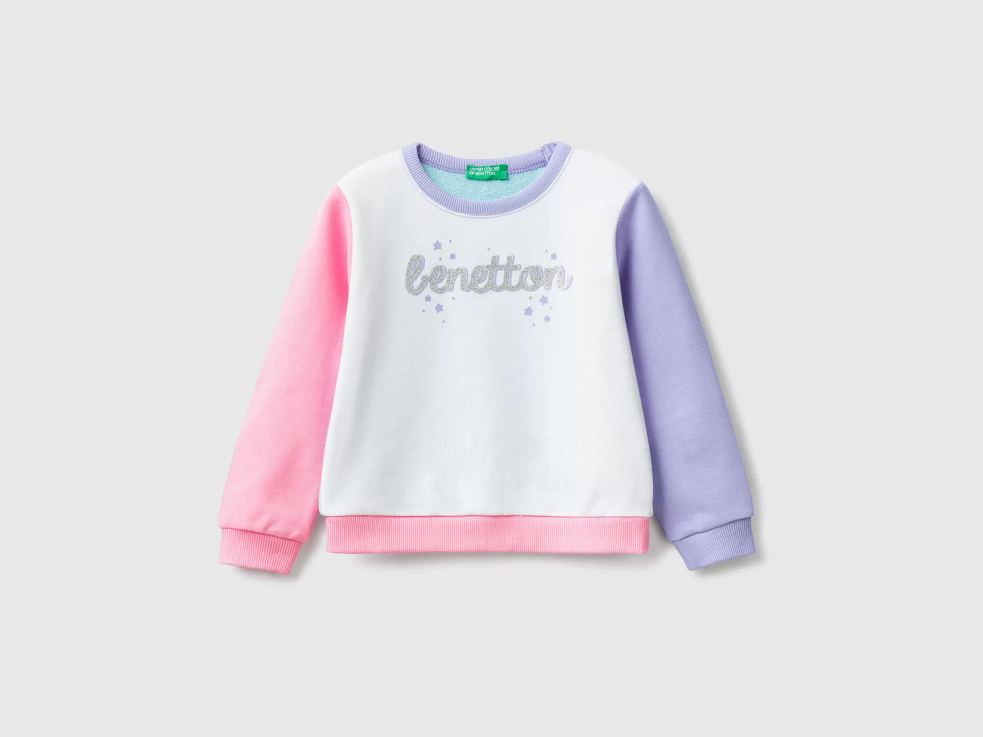 Benetton Sudadera De Algodón Organico Con Estampado De Glitter-Niños Sudaderas Y Chandales