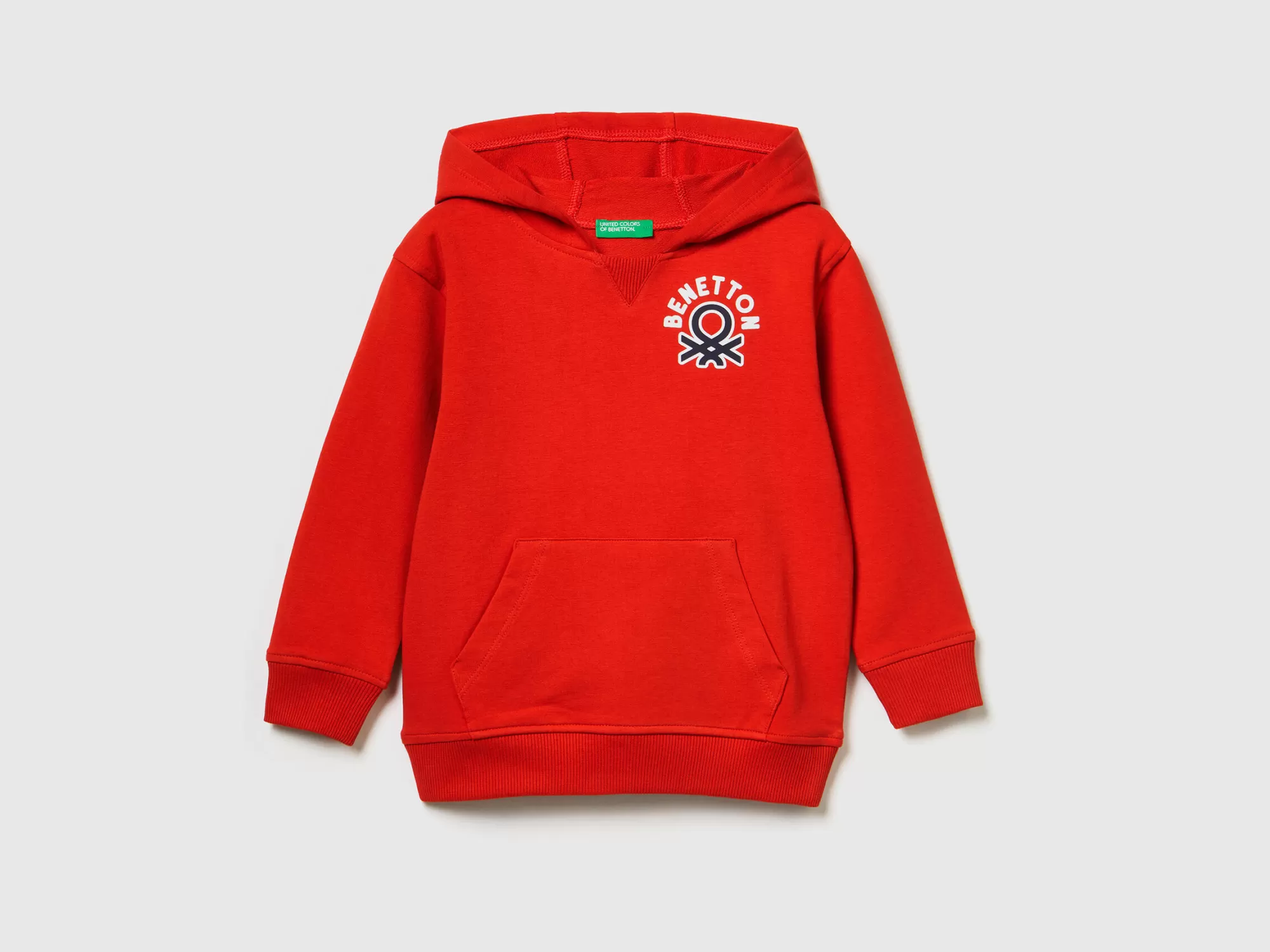 Benetton Sudadera De Algodón Organico Elastico Con Capucha-Niños Sudaderas Y Chandales