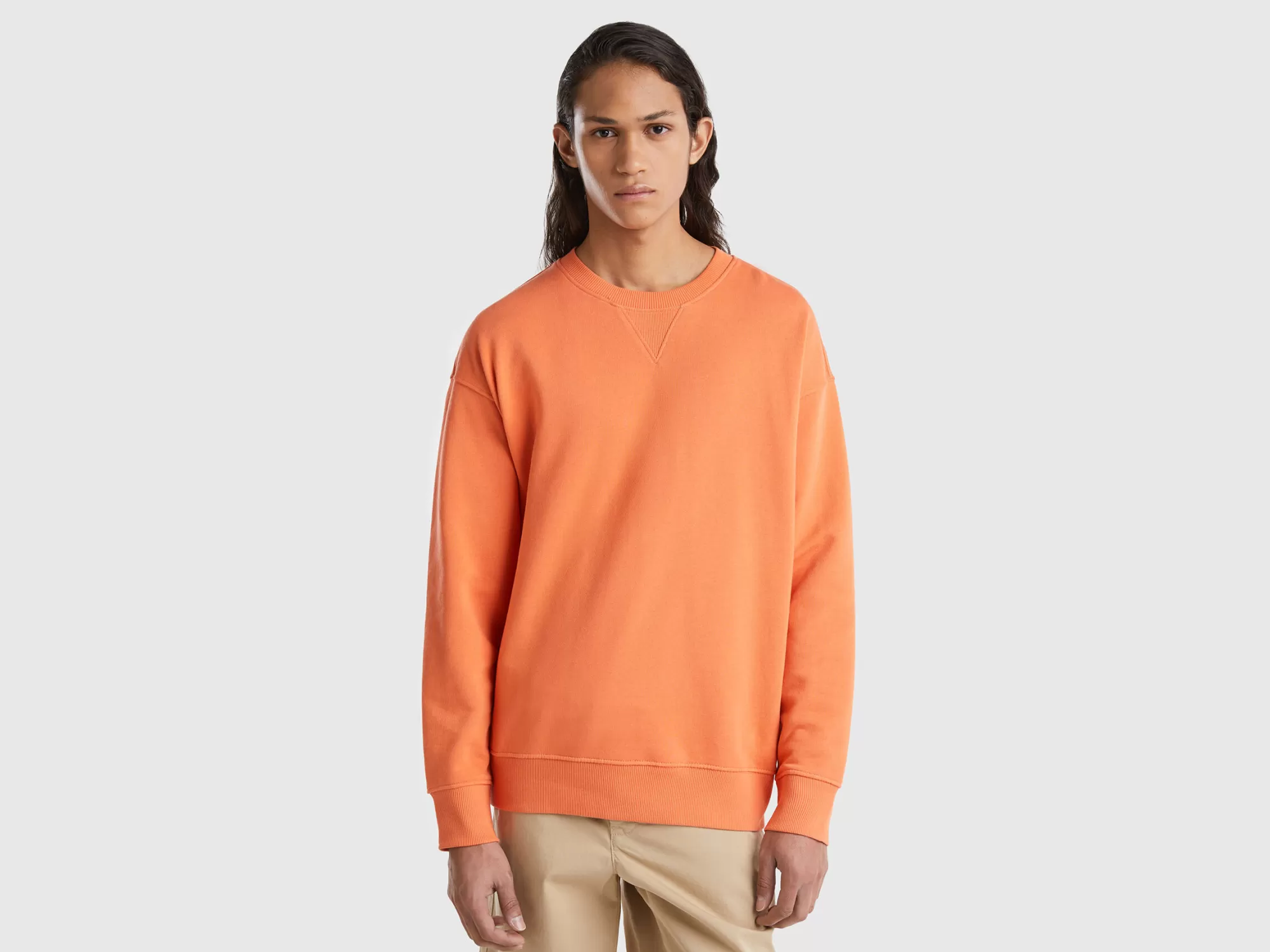 Benetton Sudadera De Cuello Redondo De 100 % Algodón-Hombre Sudaderas