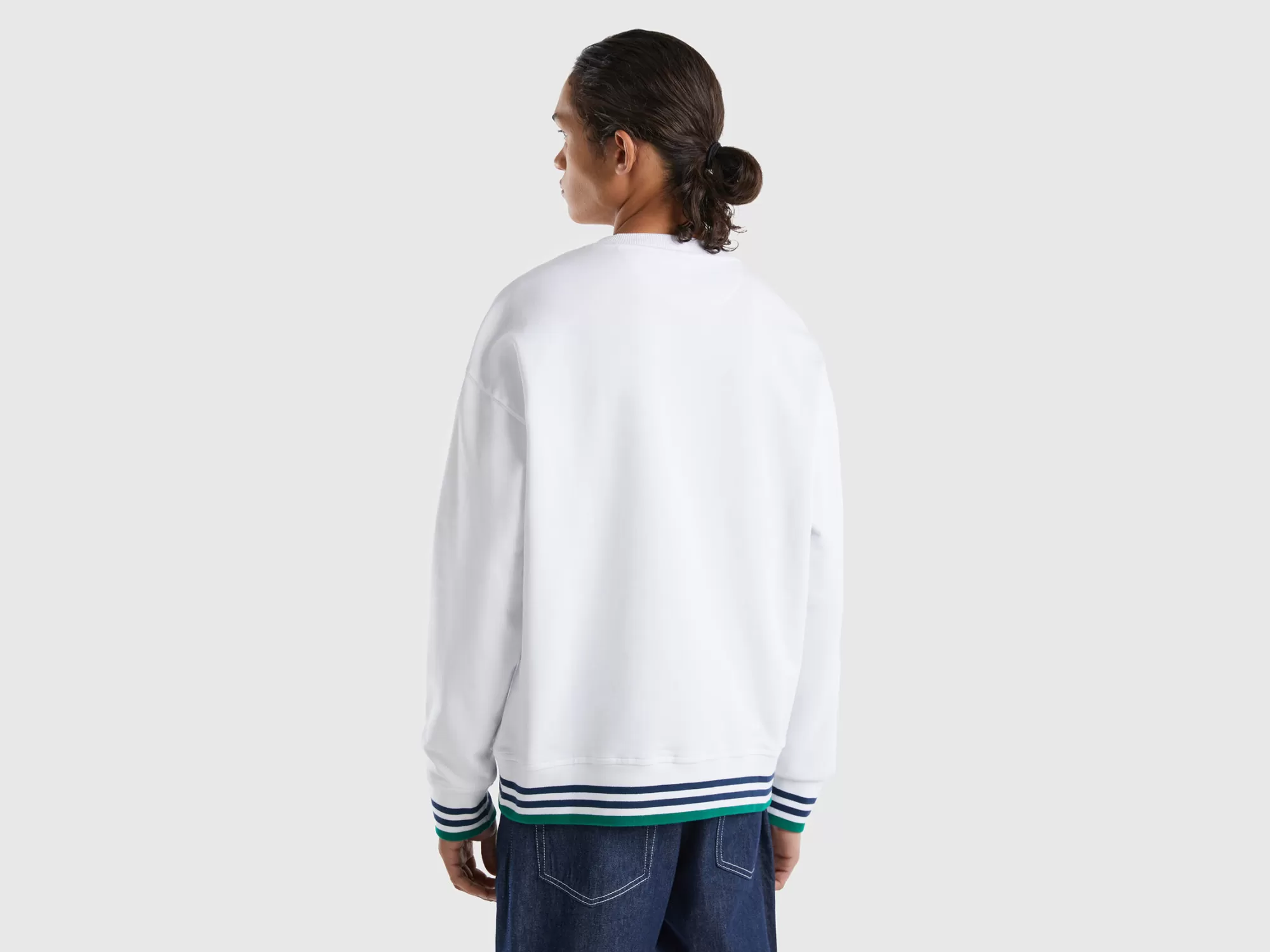 Benetton Sudadera De Cuello Redondo De 100 % Algodón-Hombre Sudaderas