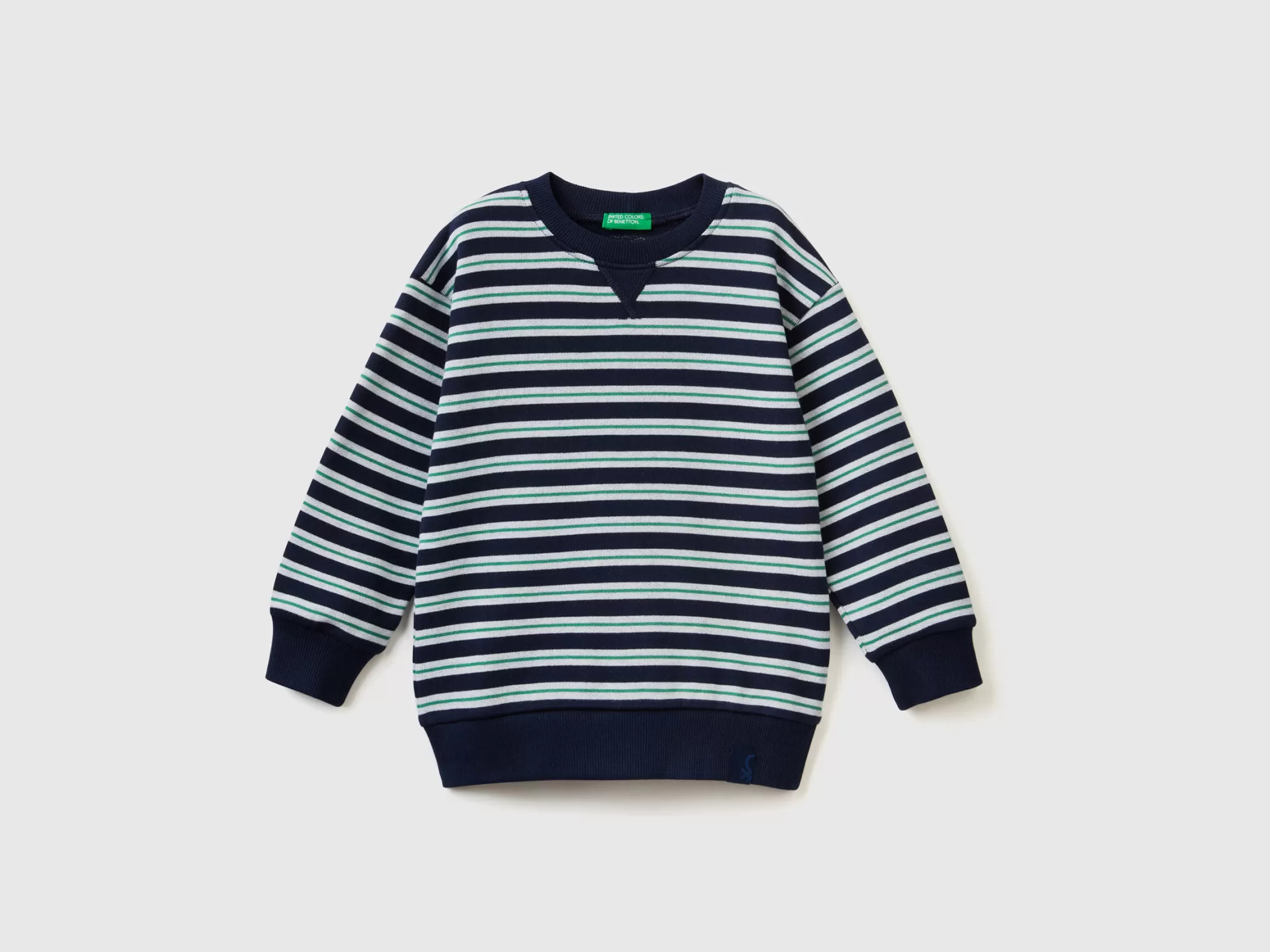 Benetton Sudadera De Rayas De 100 % Algodón-Niños Sudaderas Y Chandales