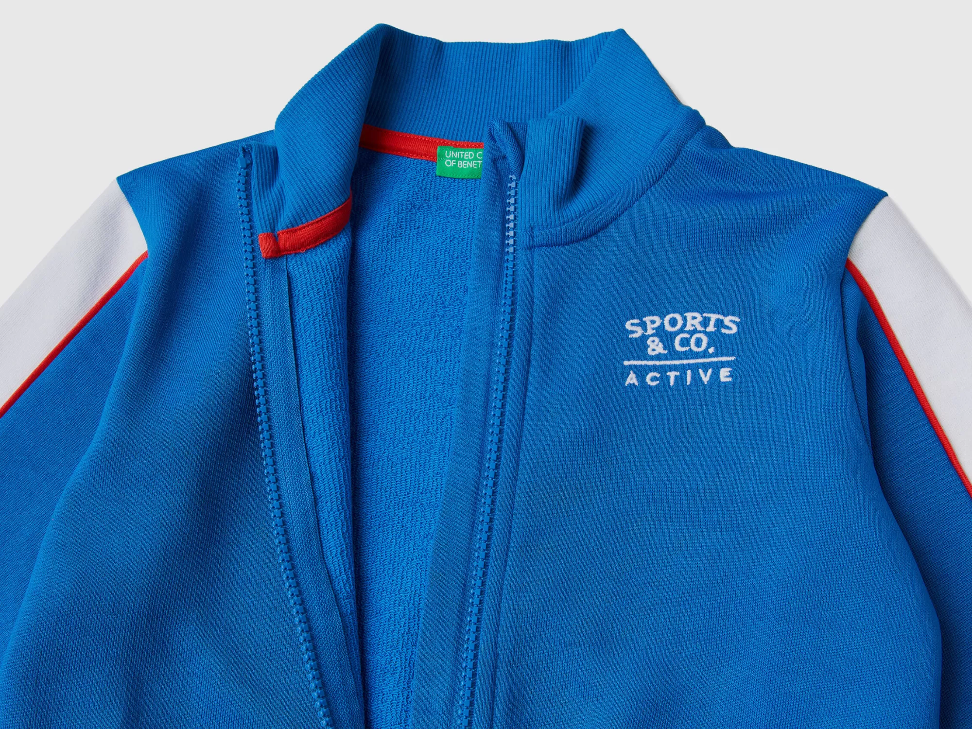 Benetton Sudadera De Tejido Tecnico Con Cremallera-Niños Sudaderas Y Chandales