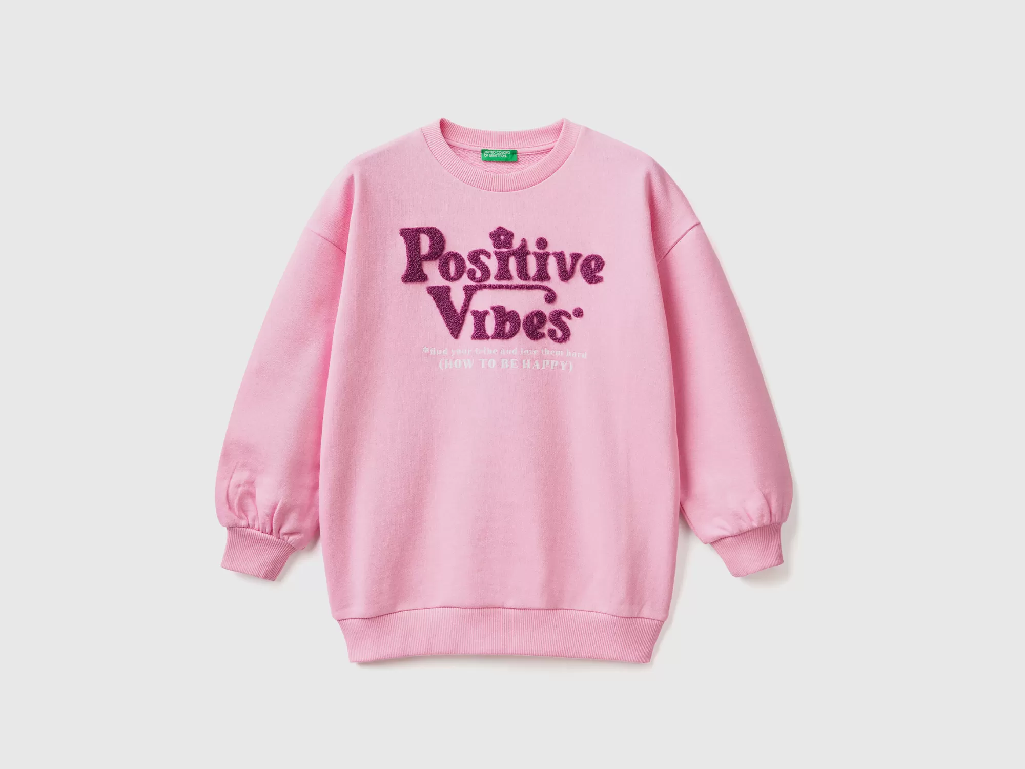 Benetton Sudadera Oversize Con Bordado-Niños Sudaderas Y Chandales