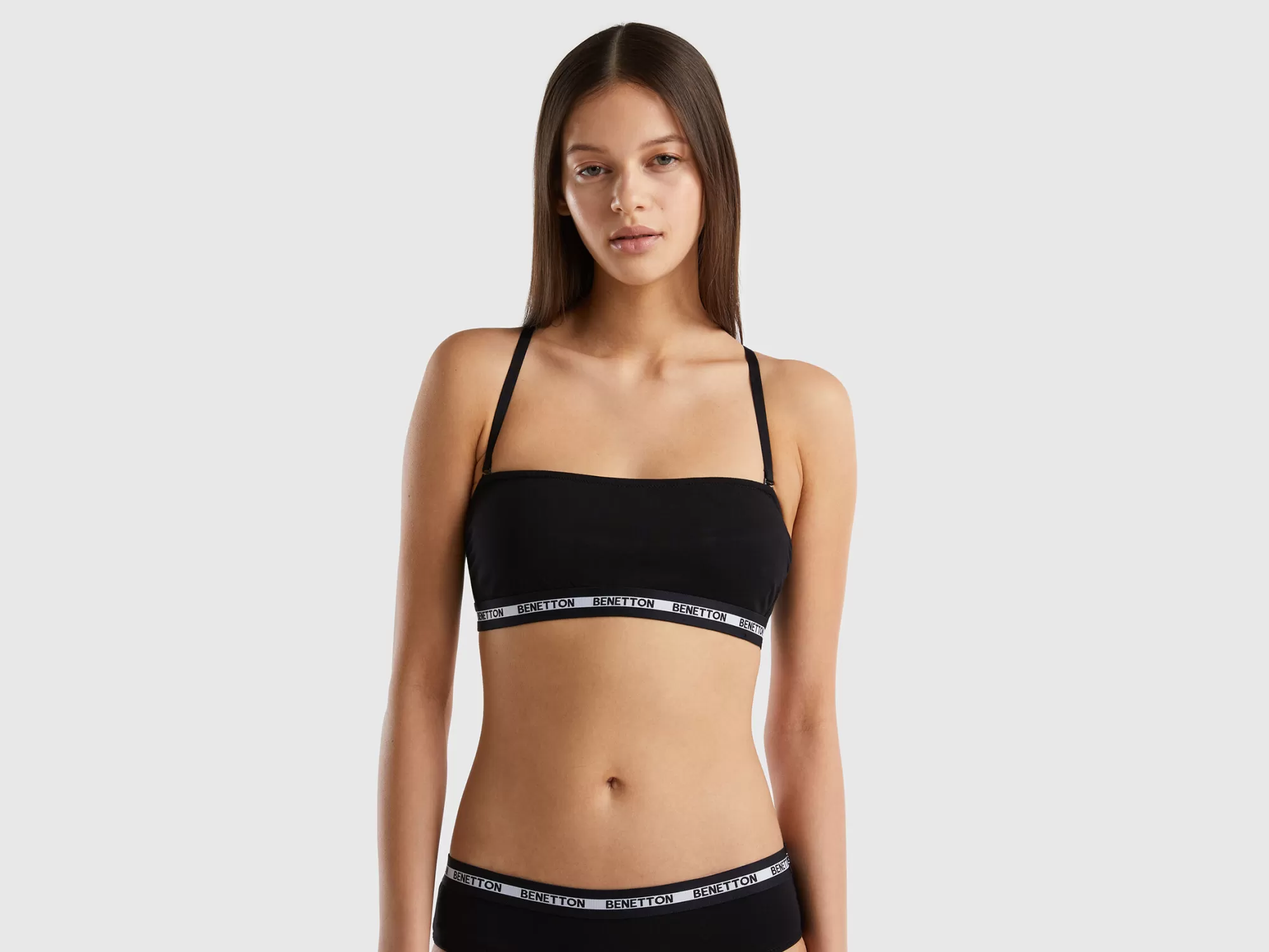 Benetton Sujetador Bandeau De Algodón Organico Elastico-Mujer Ropa Interior Y Pijamas