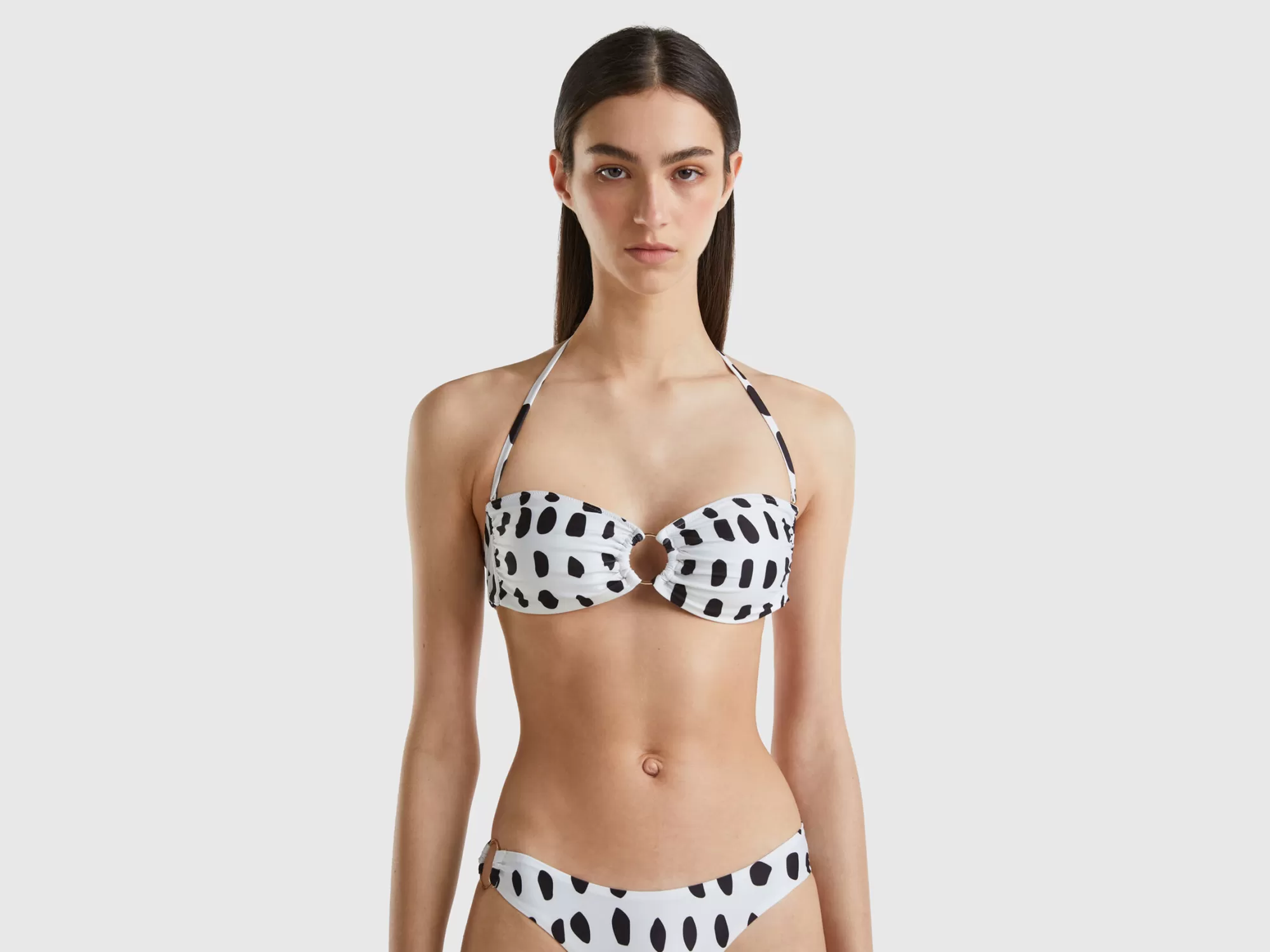 Benetton Sujetador De Bikini Bandeau Con Animal Print-Mujer Banadores Y Ropa De Playa