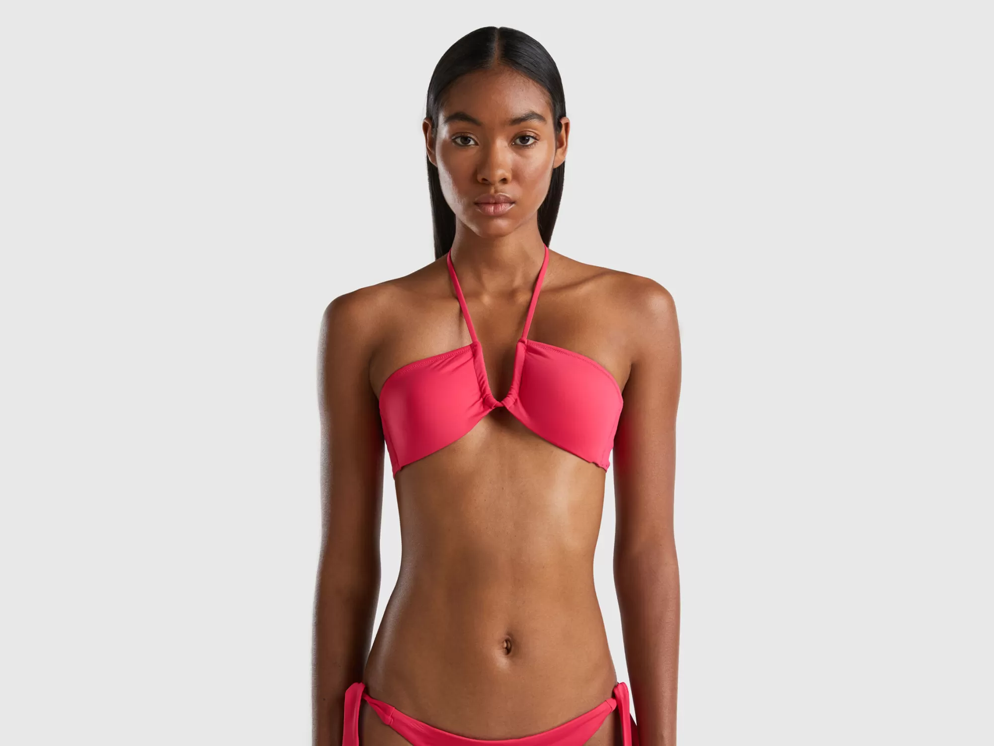 Benetton Sujetador De Bikini Bandeau De Econyl® Acolchado-Mujer Banadores Y Ropa De Playa