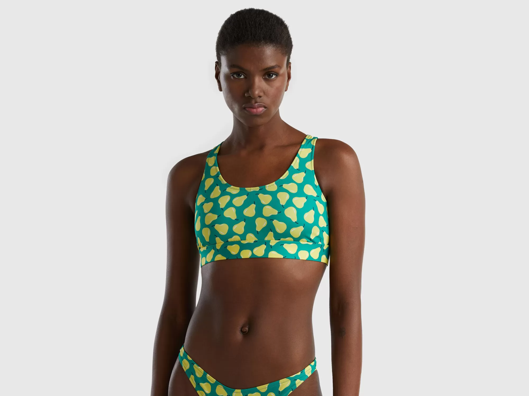 Benetton Sujetador De Bikini Bralettecon Estampado De Peras-Mujer Banadores Y Ropa De Playa