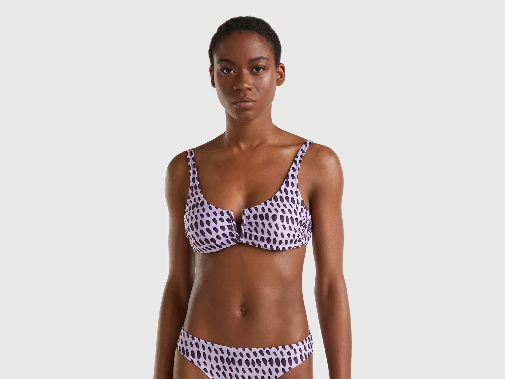 Benetton Sujetador De Bikini Brassiere Con Animal Print-Mujer Banadores Y Ropa De Playa