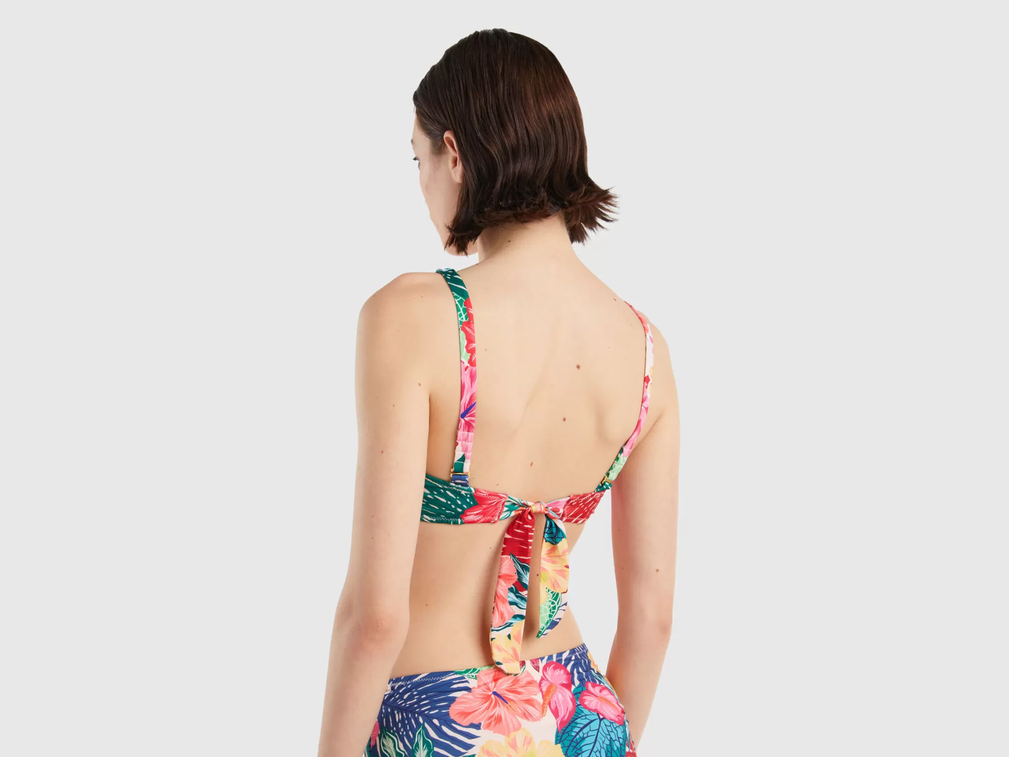 Benetton Sujetador De Bikini Brassiere Con Estampado Floral-Mujer Banadores Y Ropa De Playa