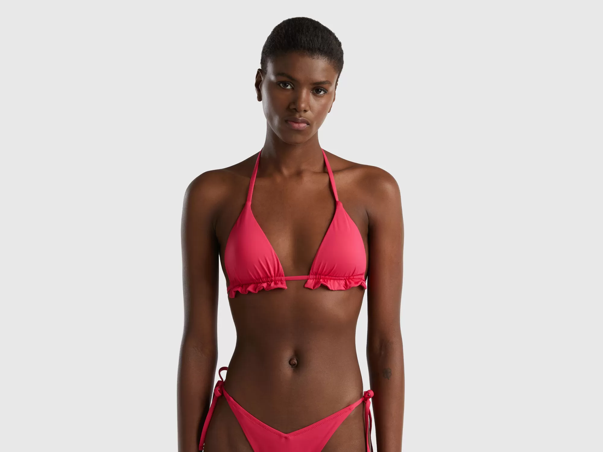 Benetton Sujetador De Bikini De Econyl® Con Volantes-Mujer Banadores Y Ropa De Playa