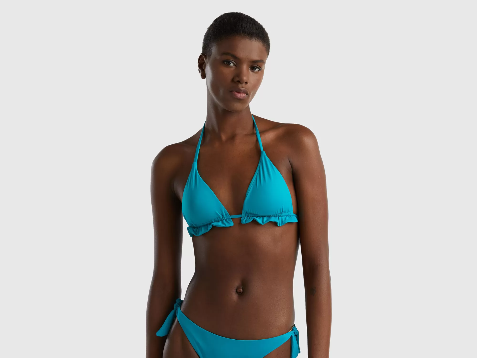 Benetton Sujetador De Bikini De Econyl® Con Volantes-Mujer Banadores Y Ropa De Playa