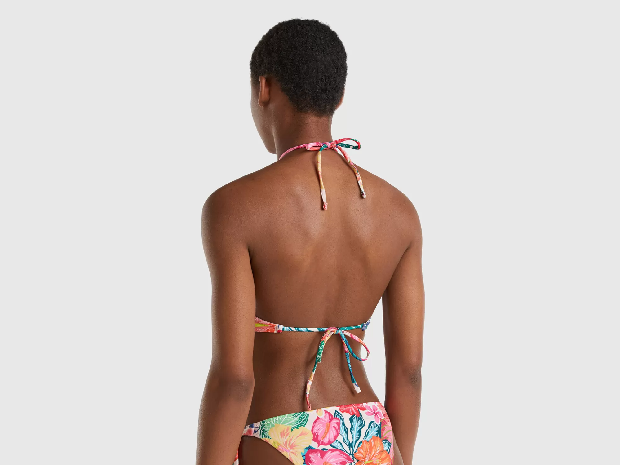 Benetton Top De Bikini Con Estampado Floral-Mujer Banadores Y Ropa De Playa