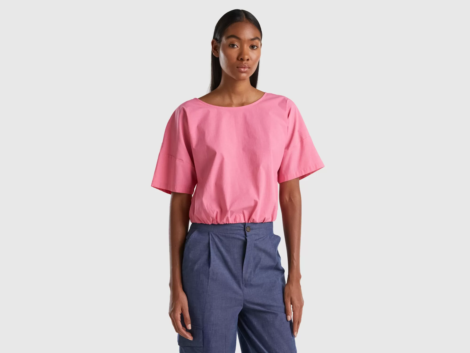 Benetton Top De Cambray-Mujer Loungewear