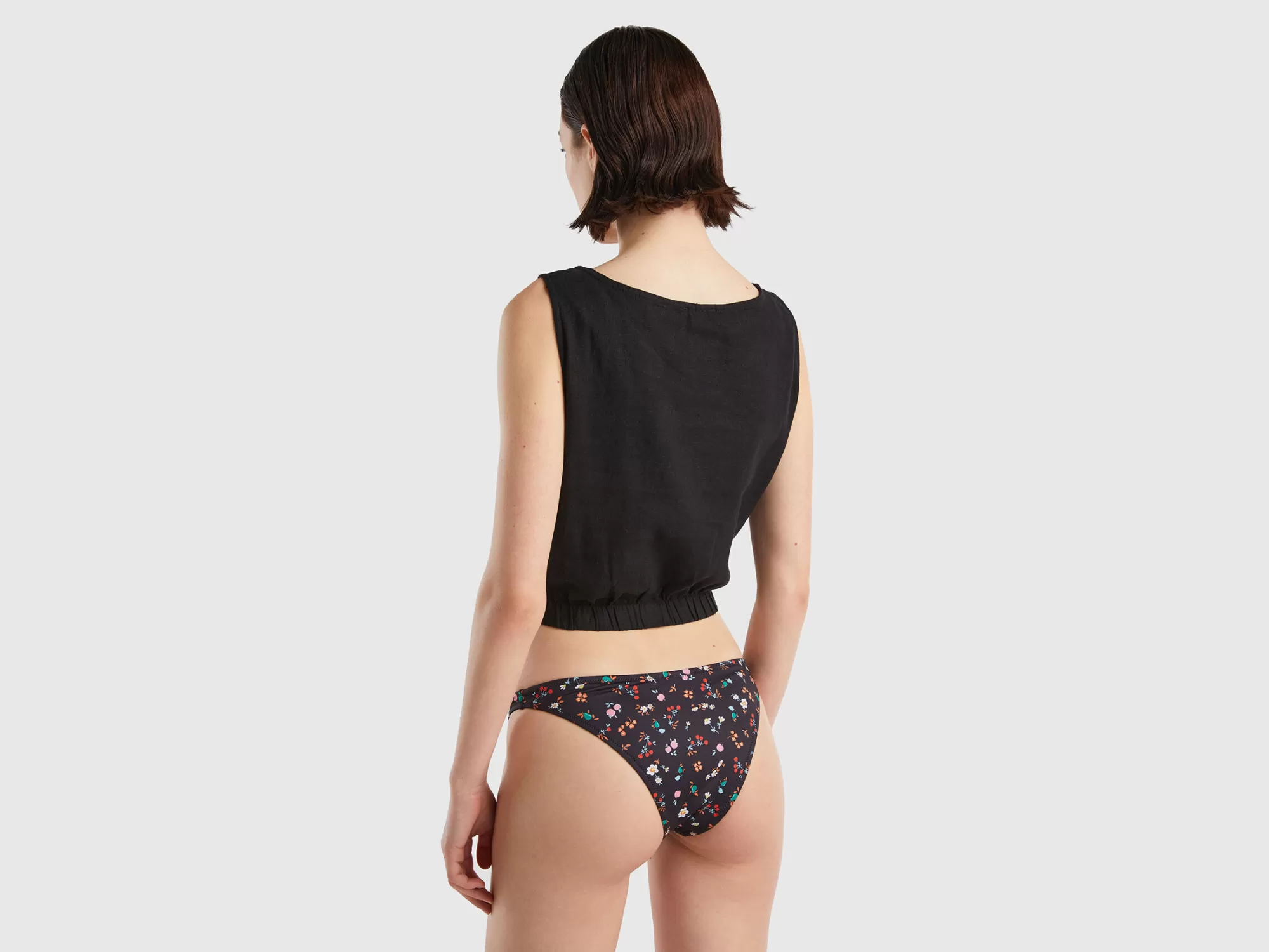 Benetton Top De Lino Mixto-Mujer Banadores Y Ropa De Playa