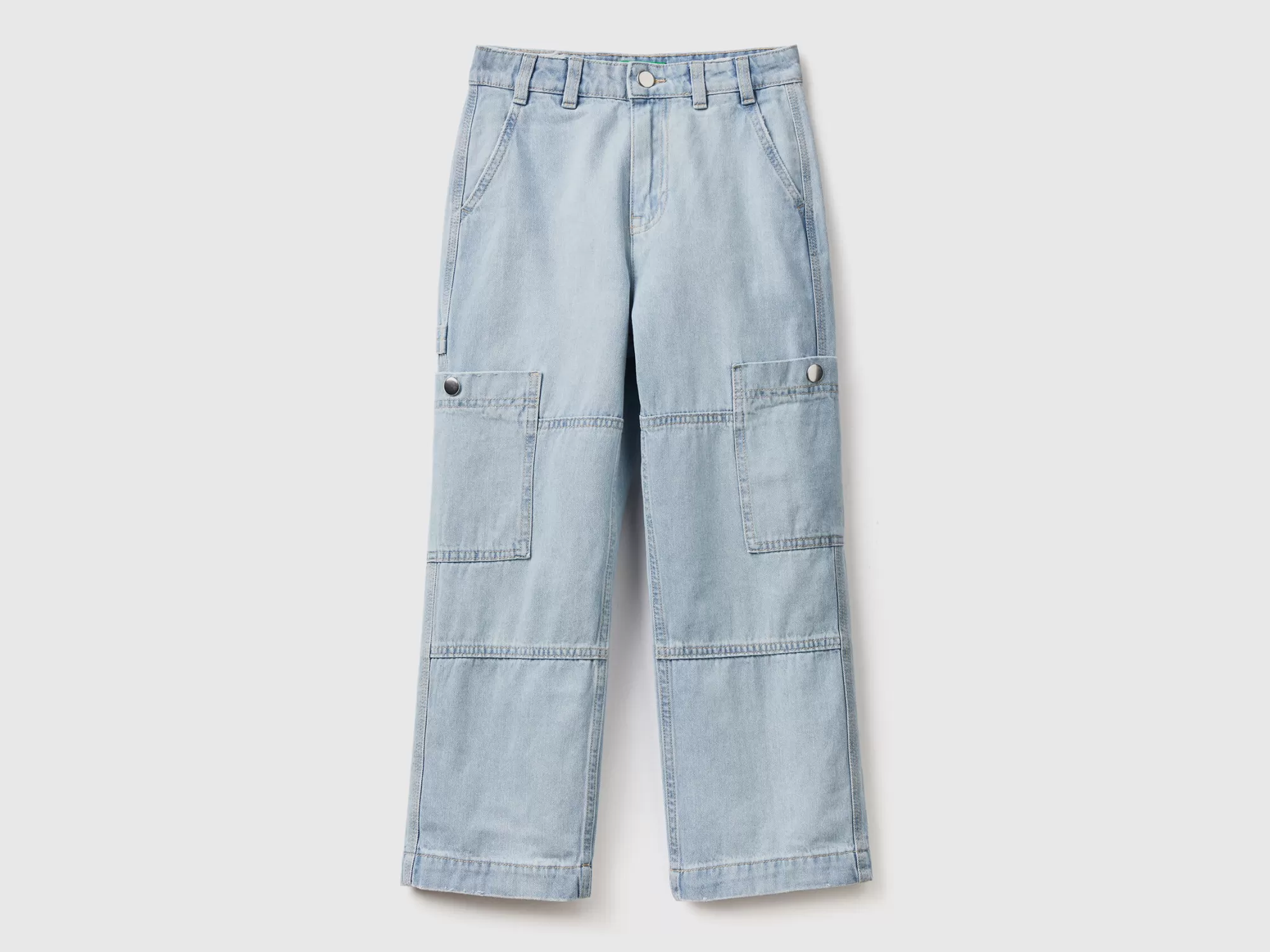 Benetton Vaqueros Cargo Loose Fit-Niños Pantalones Y Vaqueros