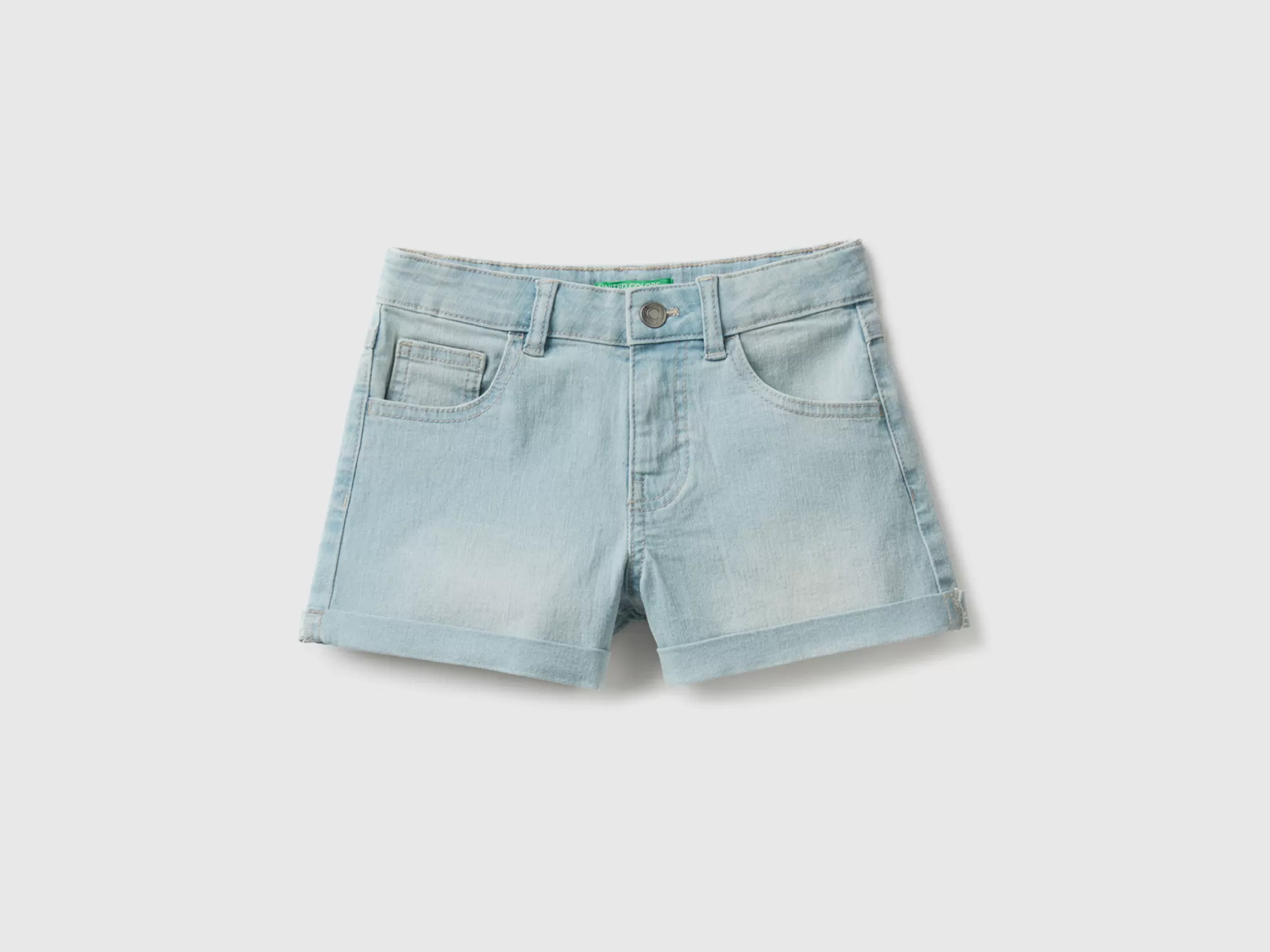 Benetton Vaqueros Cortos En Denim Eco-Recycle-Niños Pantalones Y Vaqueros