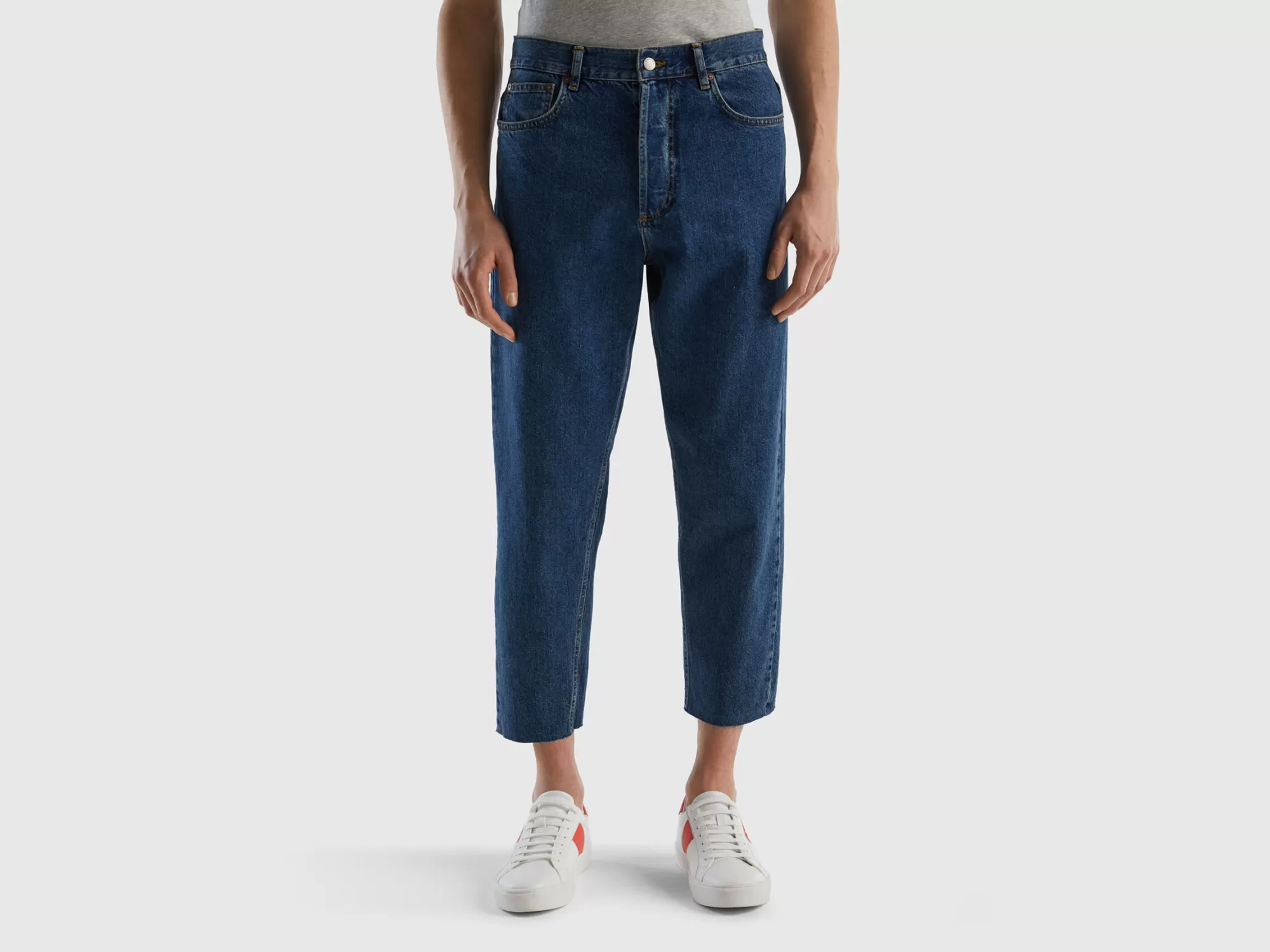 Benetton Vaqueros Cropped Loose Fit-Hombre Vaqueros