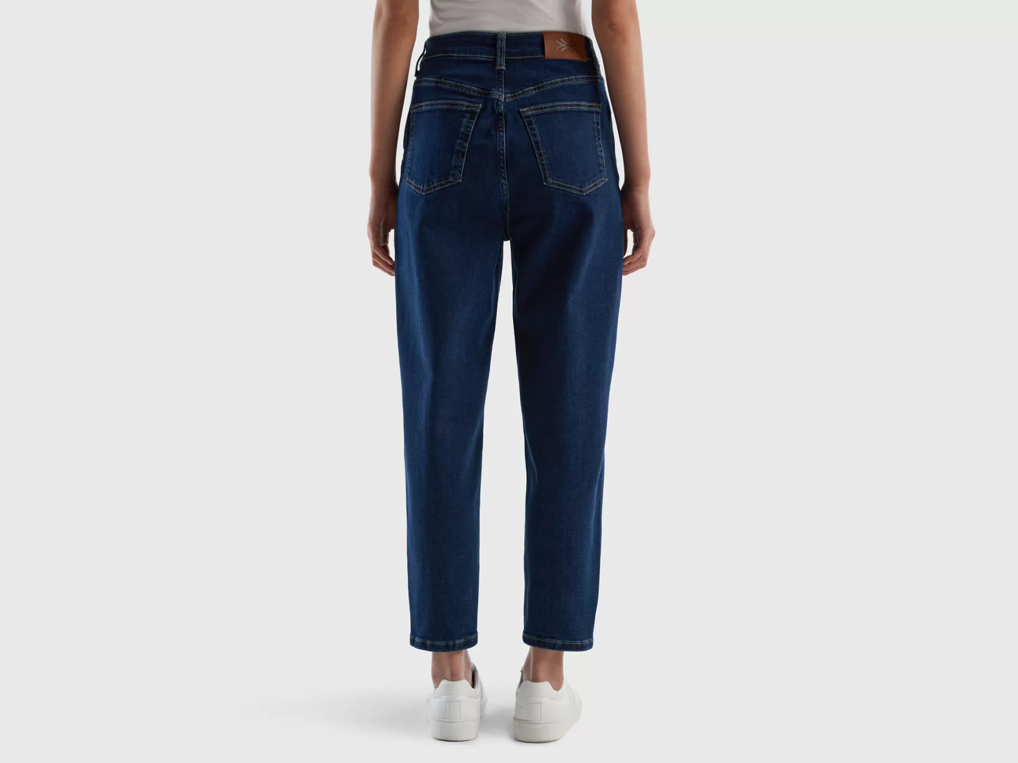 Benetton Vaqueros Cropped Mom Fit-Mujer Vaqueros