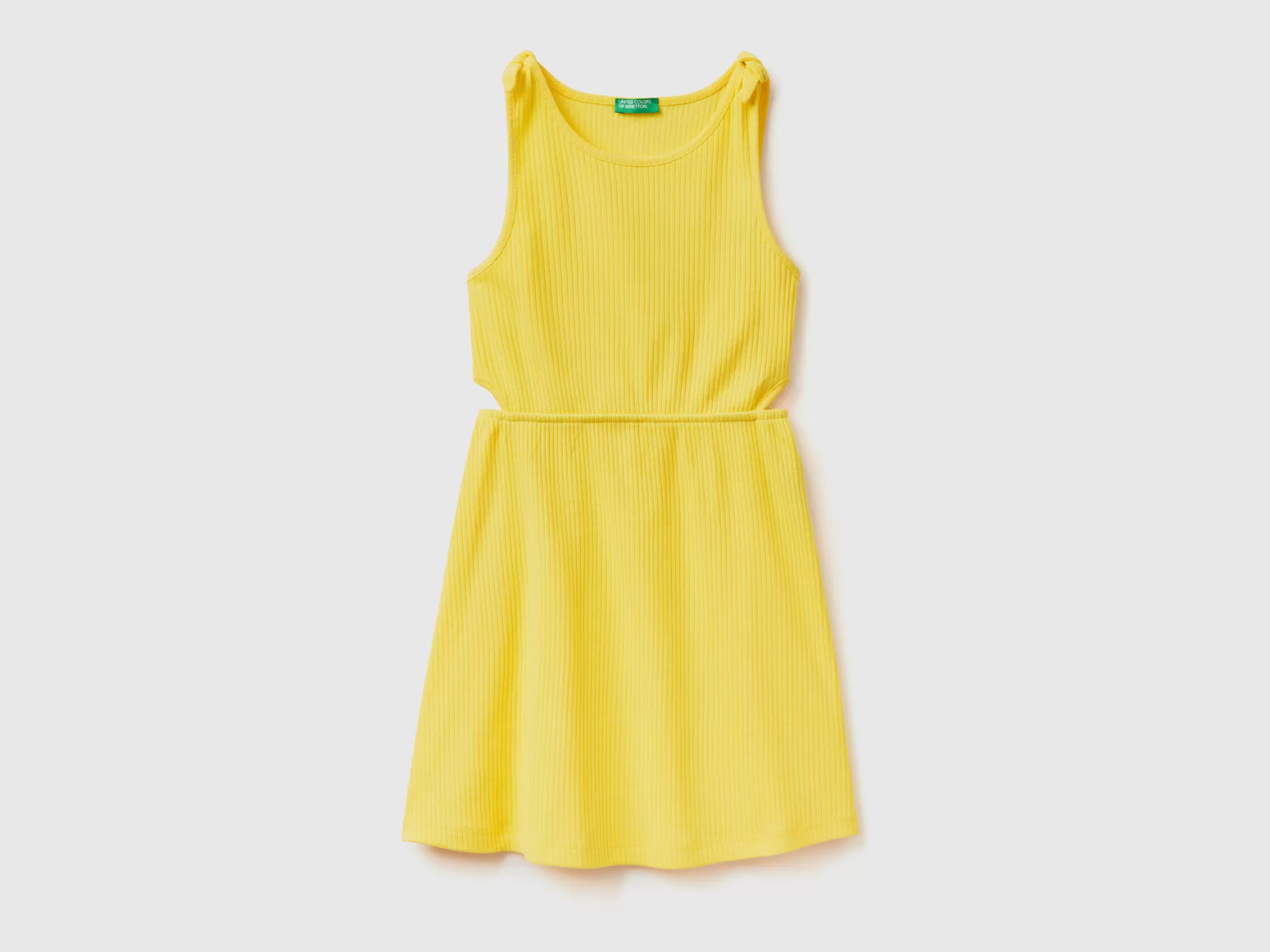 Benetton Vestido Acanalado Con Tirantes-Niños Vestidos Y Petos