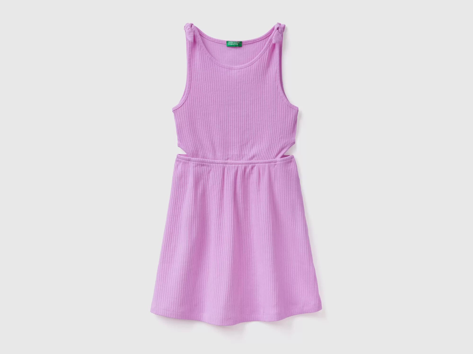 Benetton Vestido Acanalado Con Tirantes-Niños Vestidos Y Petos