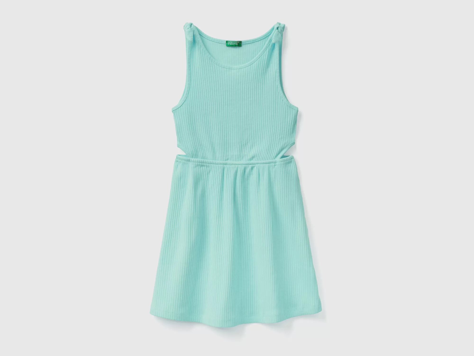 Benetton Vestido Acanalado Con Tirantes-Niños Vestidos Y Petos