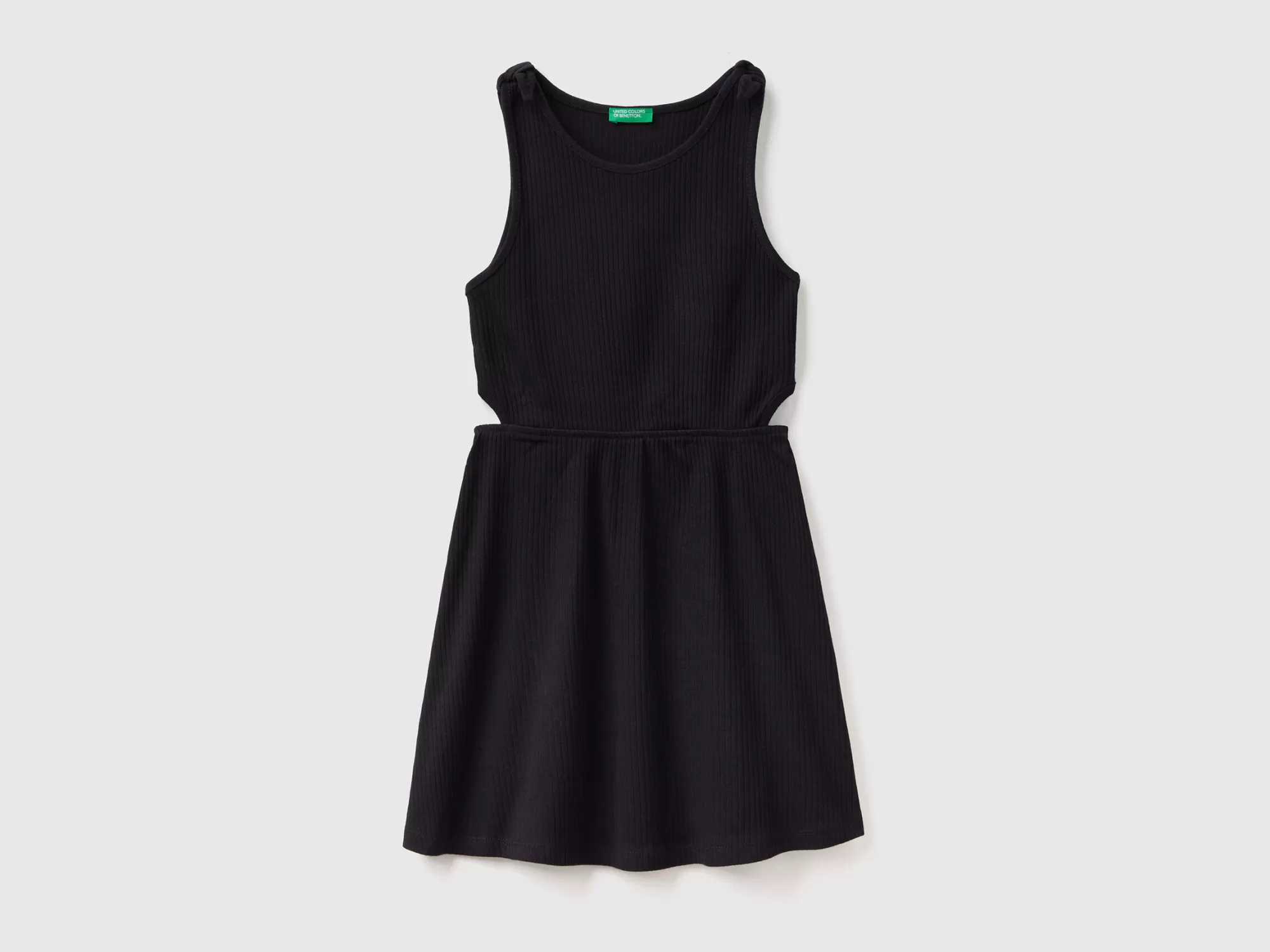 Benetton Vestido Acanalado Con Tirantes-Niños Vestidos Y Petos