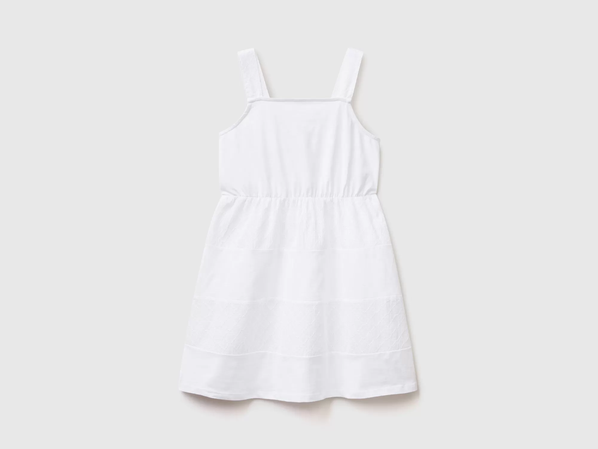 Benetton Vestido Con Detalles De Encaje Suizo-Niños Vestidos Y Petos