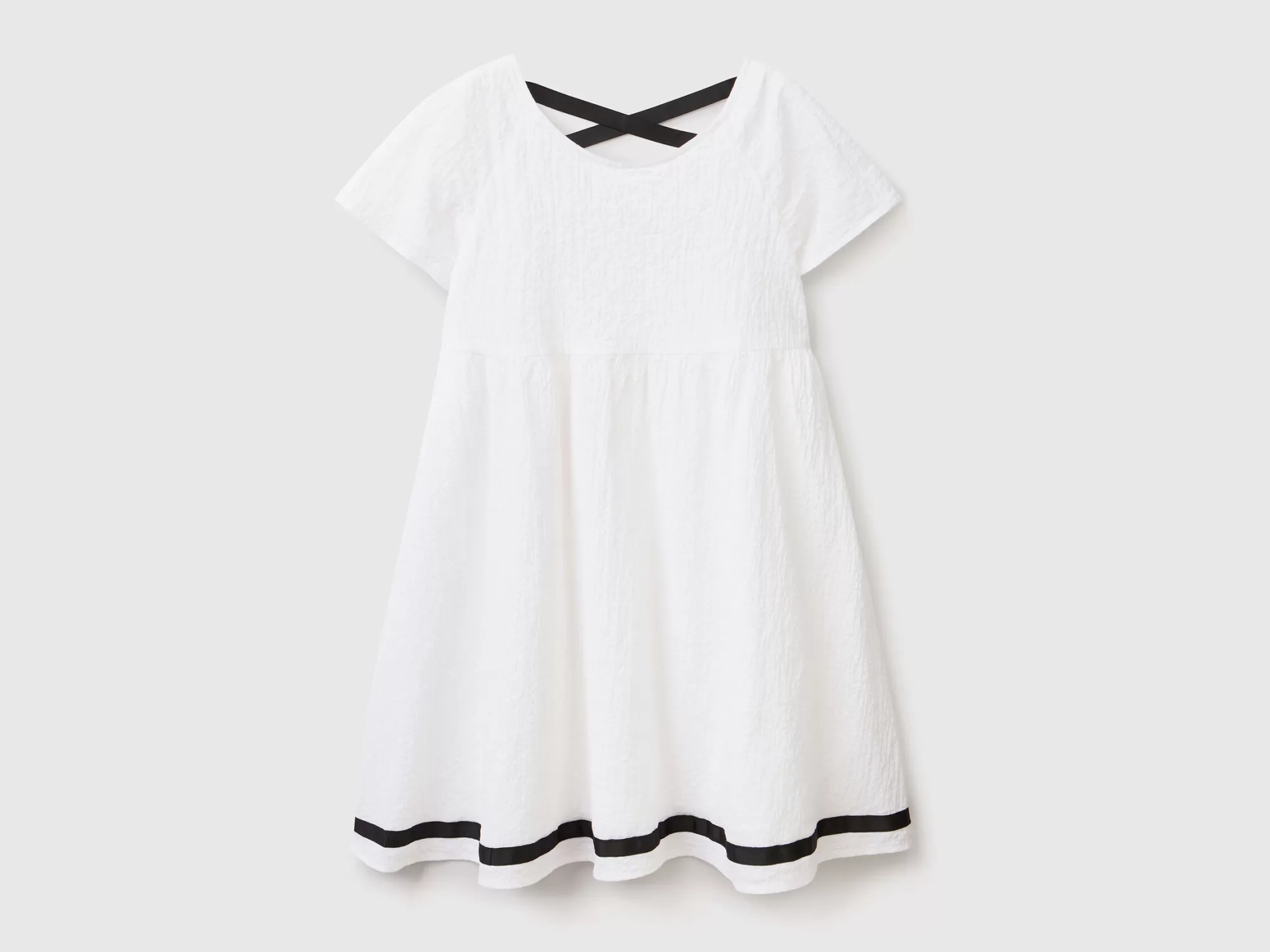 Benetton Vestido Corto De Algodón Elastico-Niños Vestidos Y Petos