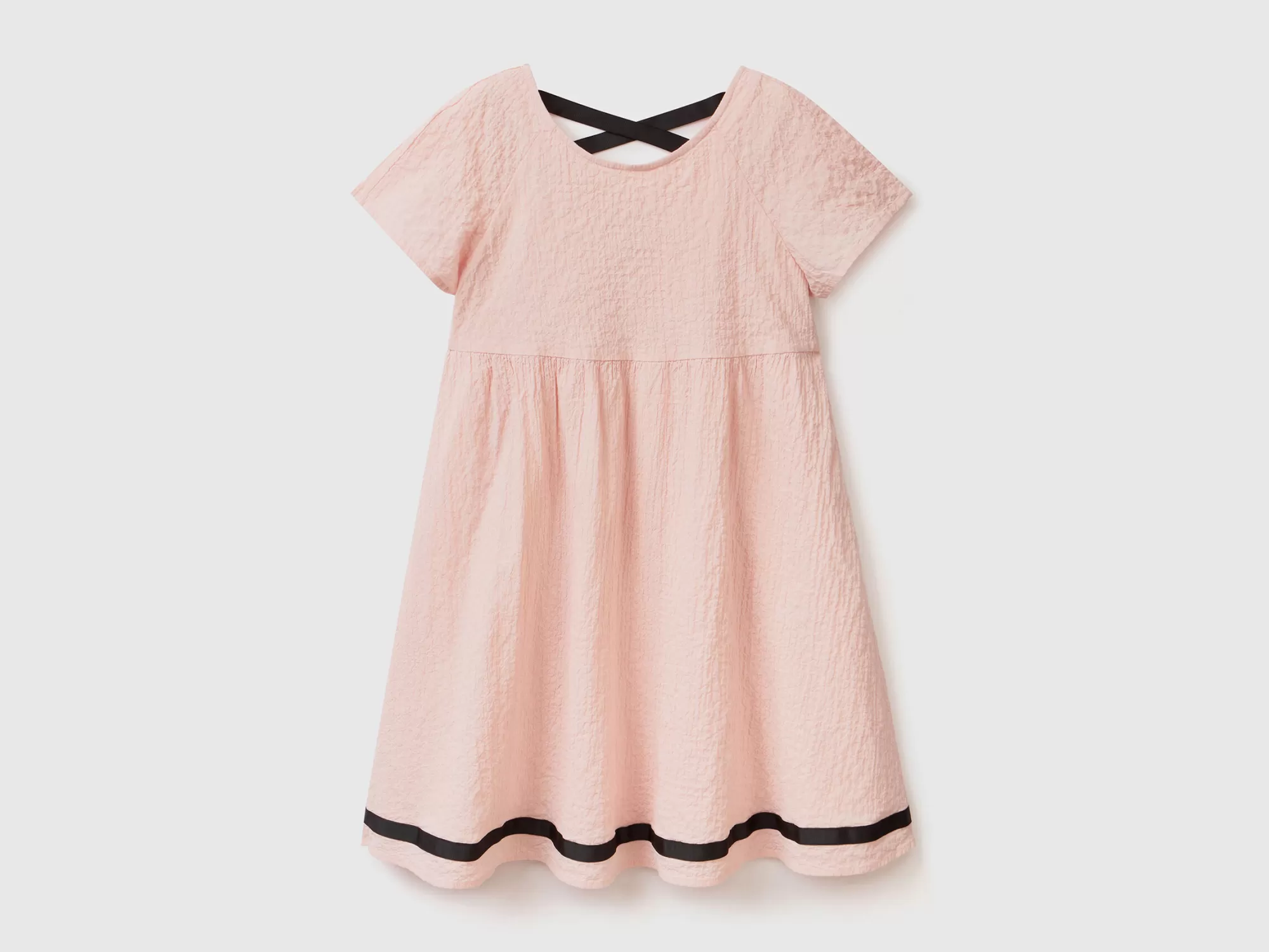 Benetton Vestido Corto De Algodón Elastico-Niños Vestidos Y Petos