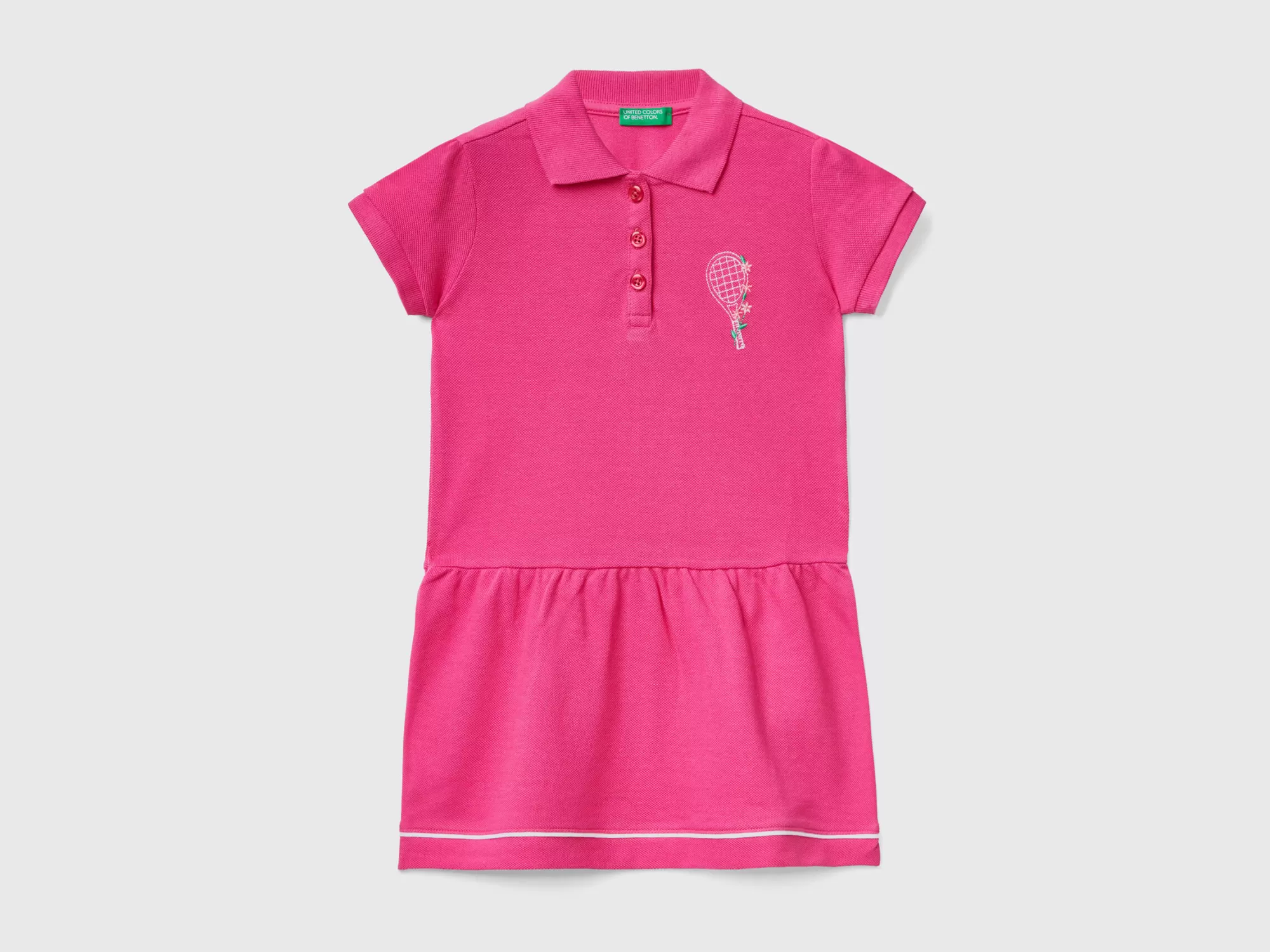 Benetton Vestido Corto De Estilo Polo-Niños Vestidos Y Petos