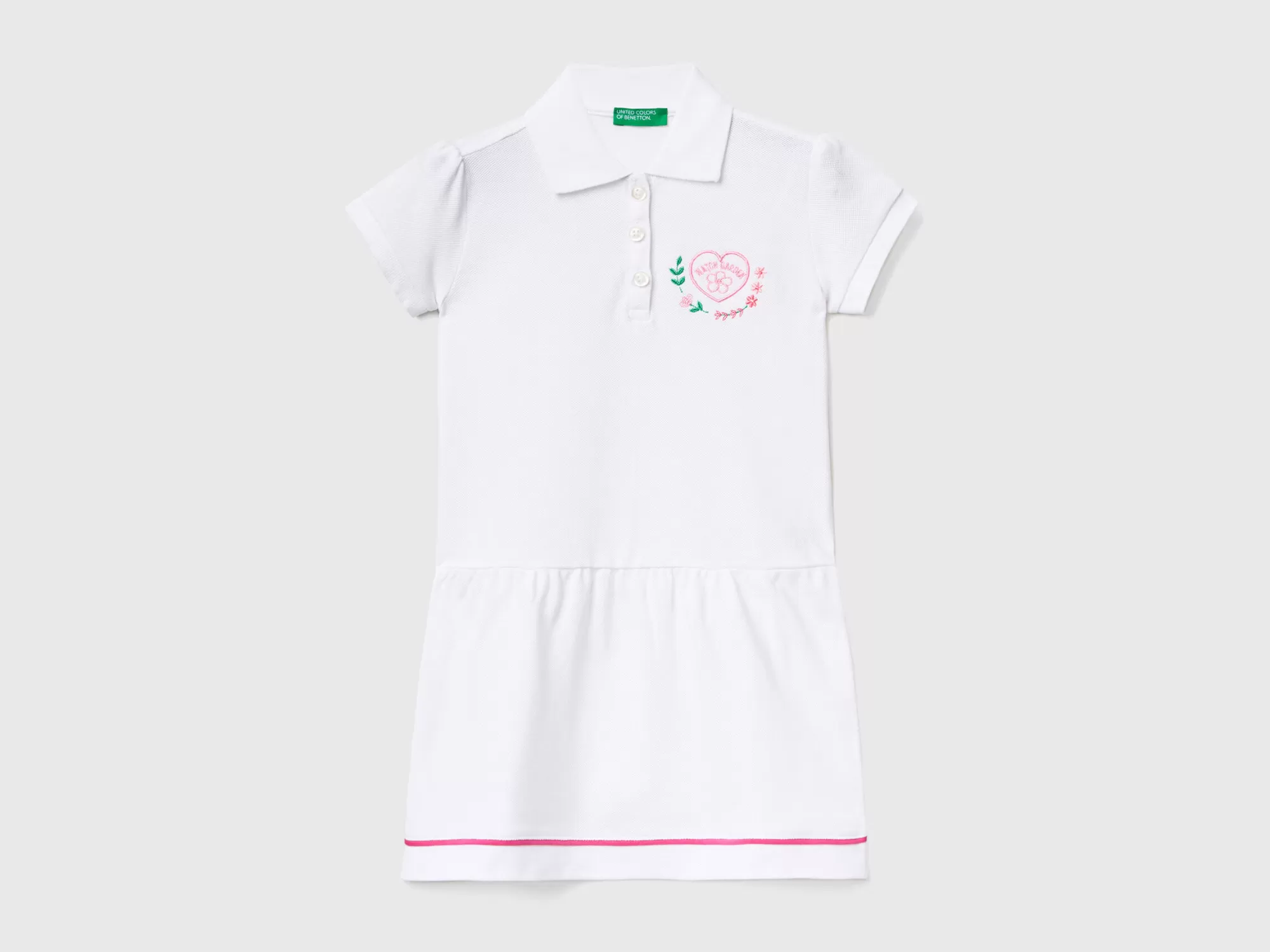 Benetton Vestido Corto De Estilo Polo-Niños Vestidos Y Petos